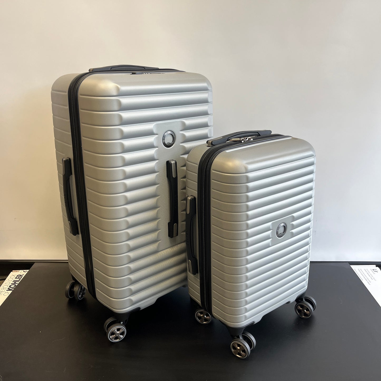 Costco - Delsey Silver 2-piece Hardside Trunk Set - Retail $149