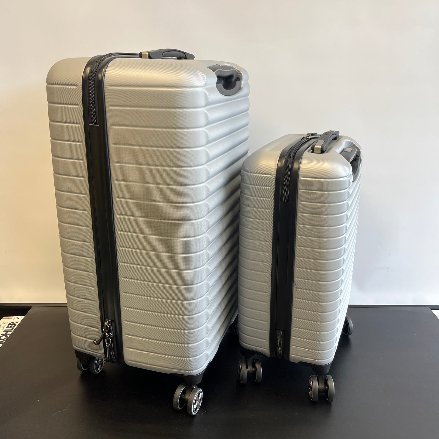 Costco - Delsey Silver 2-piece Hardside Trunk Set - Retail $149