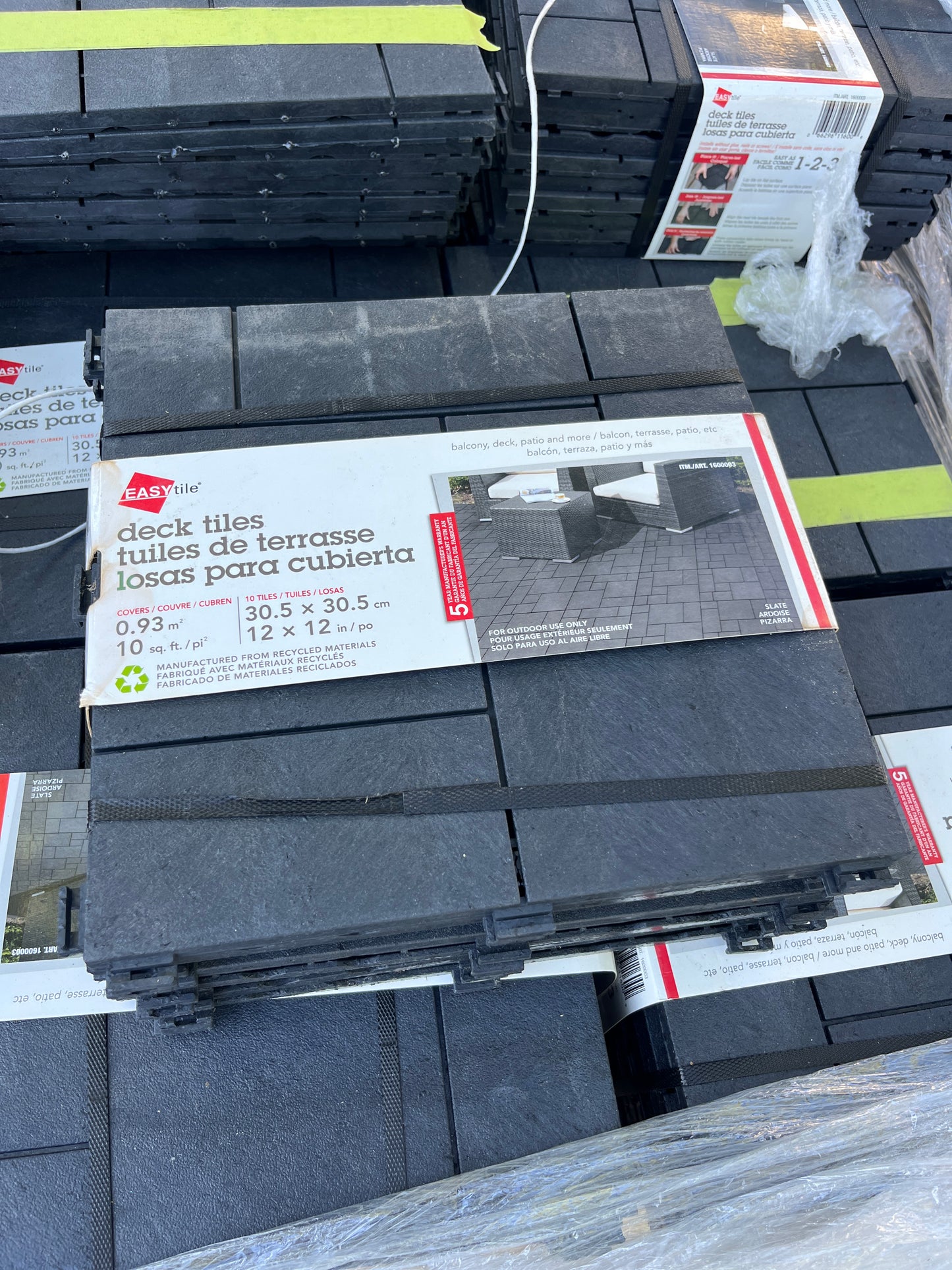 Costco - 150 TILES - EasyTile 12" x 12" Mosaic Deck Tile - Retail $29