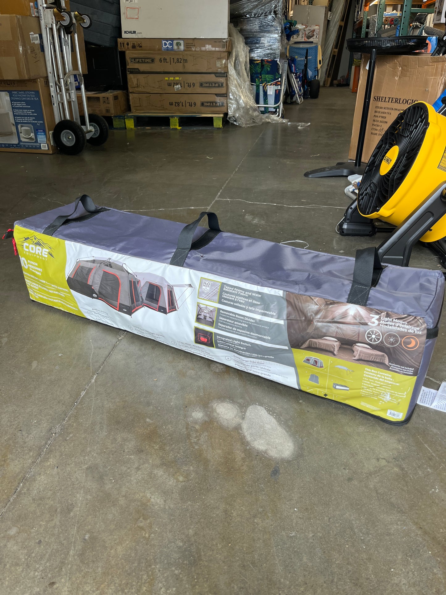 NEW - CORE Equipment 10 Person Lighted Instant Cabin Tent - Retail $269