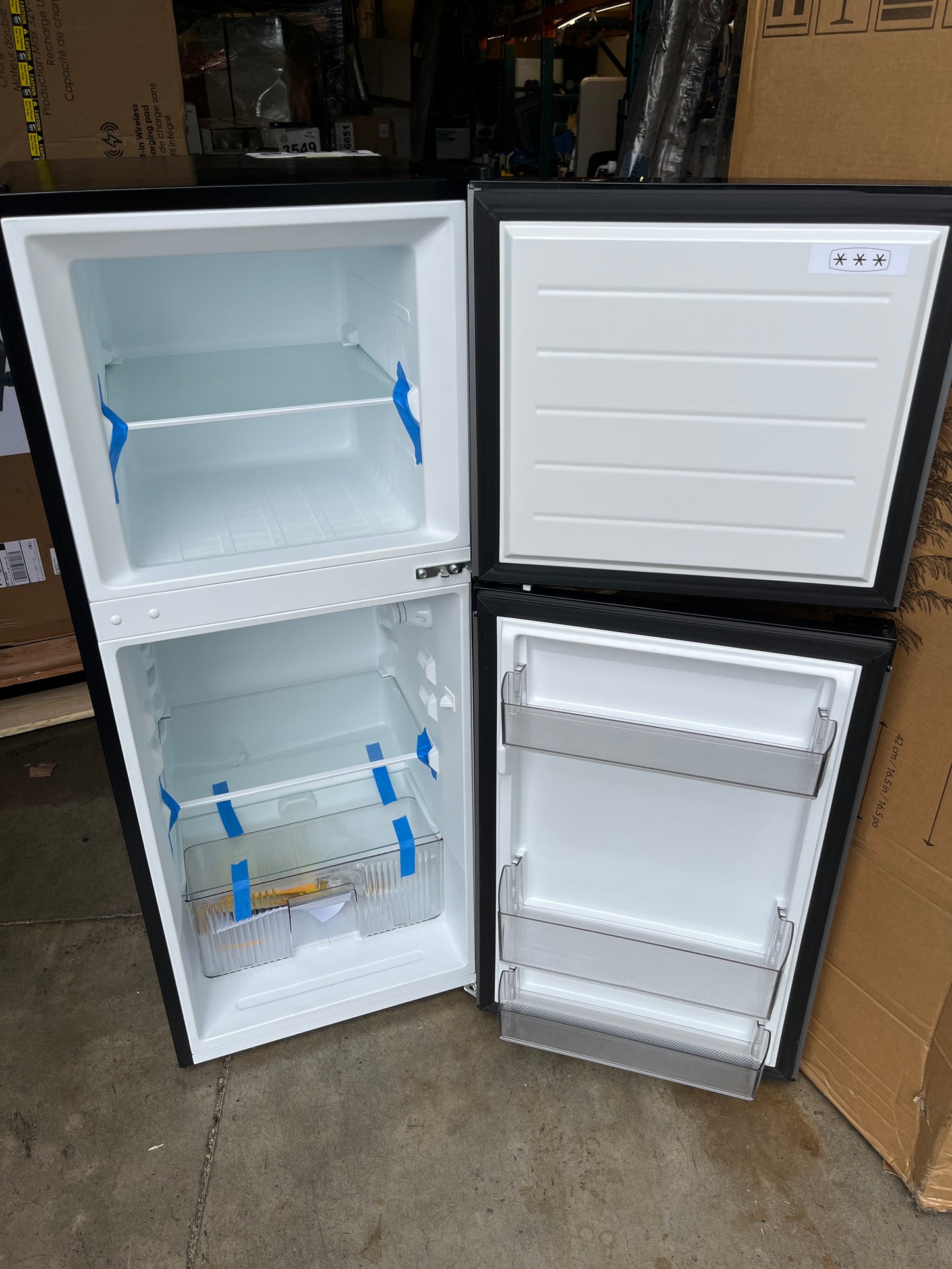 Midea Compact Refrigerator, 2-Door, 4.5 cu ft, Stainless Steel - Retail $149