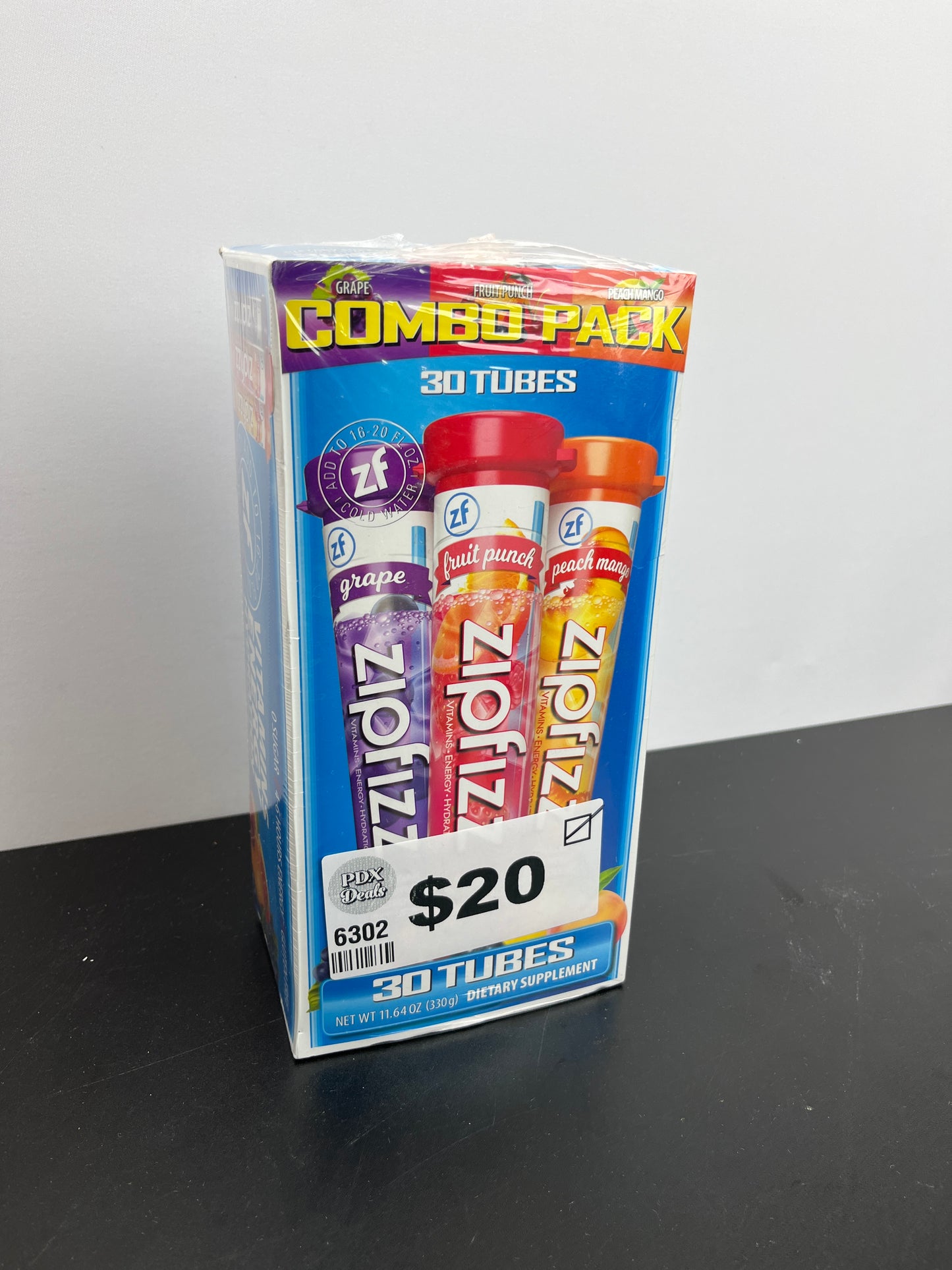 Zipfizz Multi-Vitamin Energy Hydration Drink Mix, Variety Pack, 30 Tubes - Retail $30