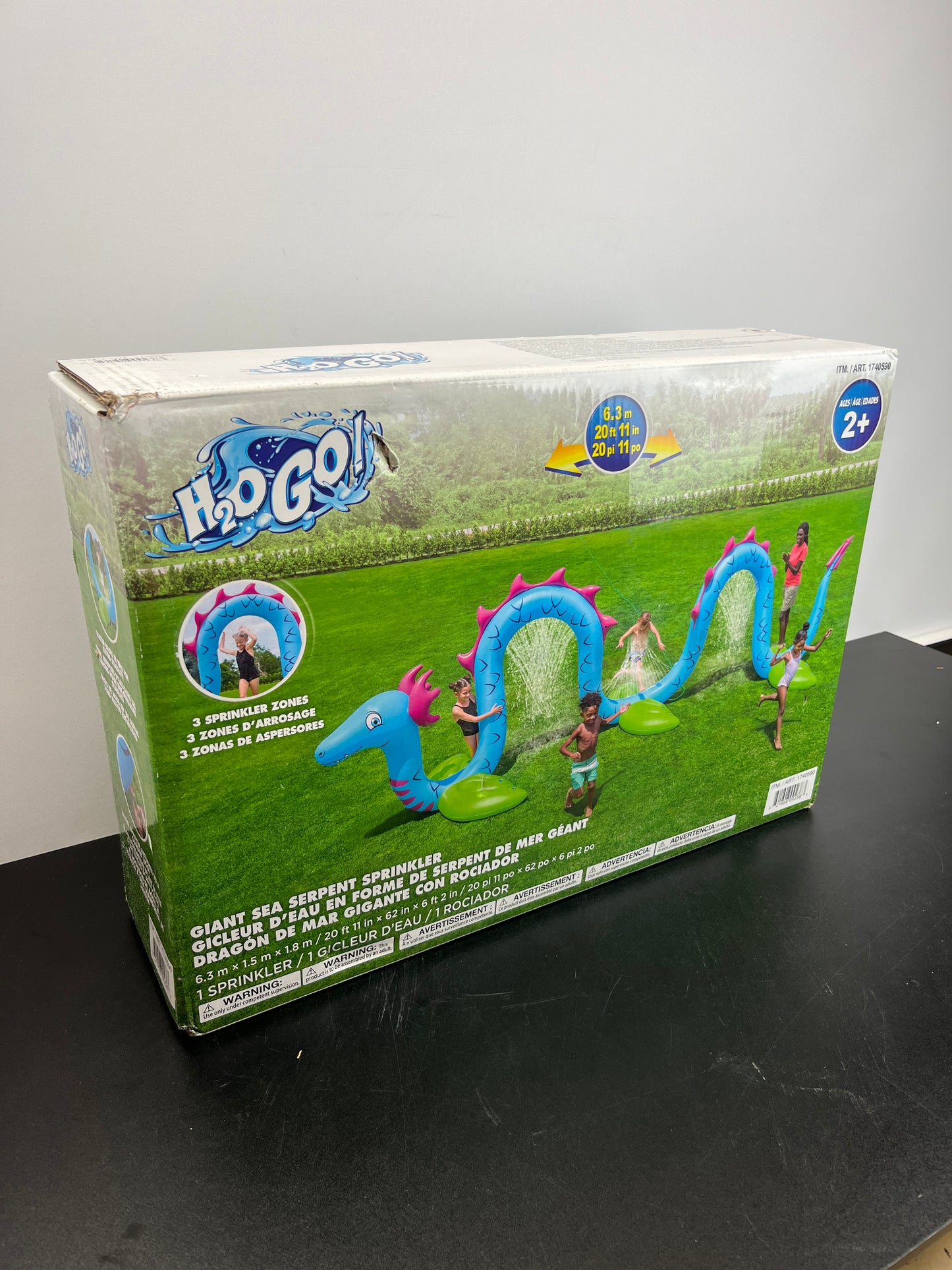NEW - Giant Sea Serpent Kids Inflatable Sprinkler- Retail $57
