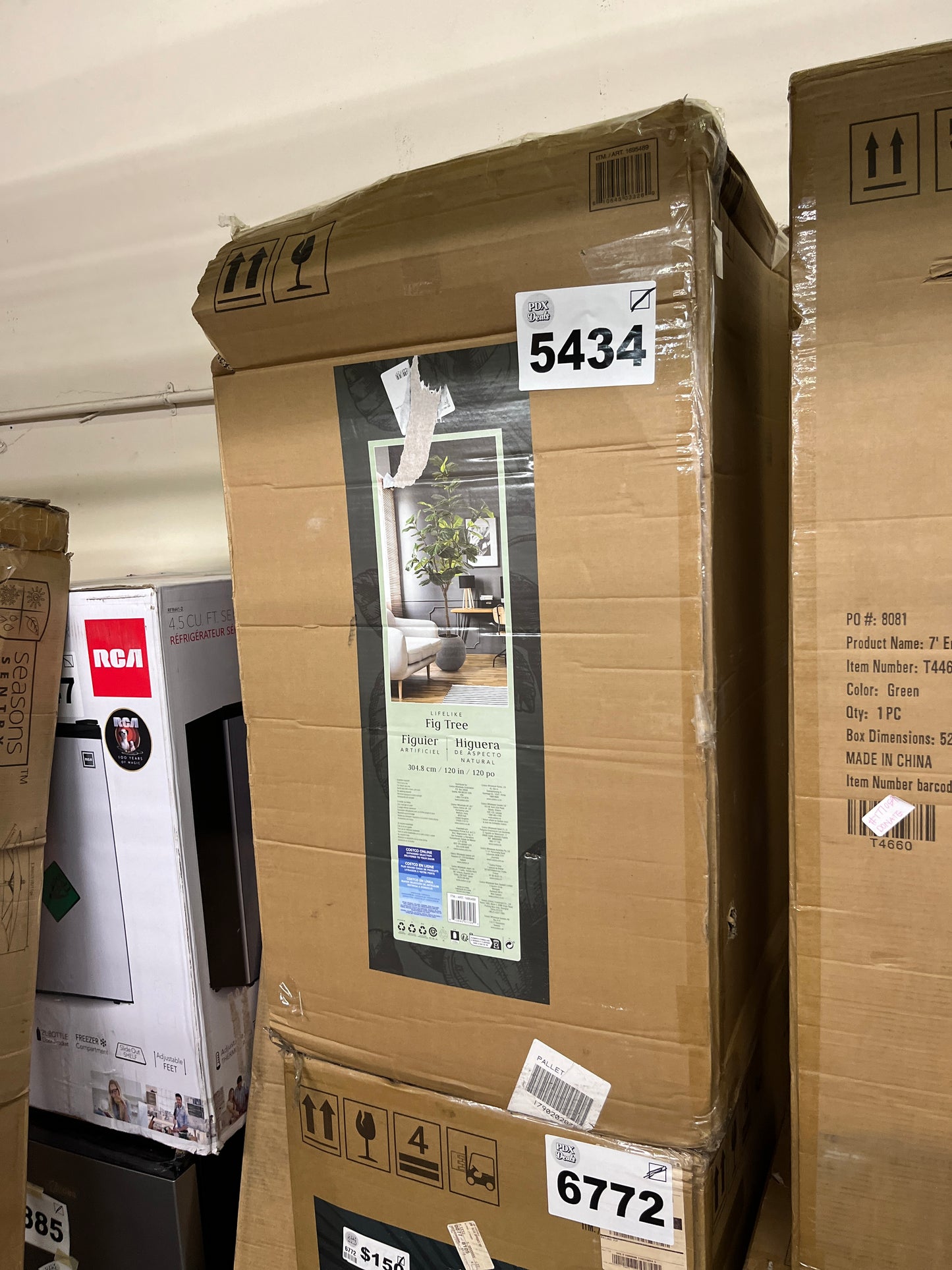 NEW - Faux 10 ft Fiddle Leaf Fig Tree - Retail $499