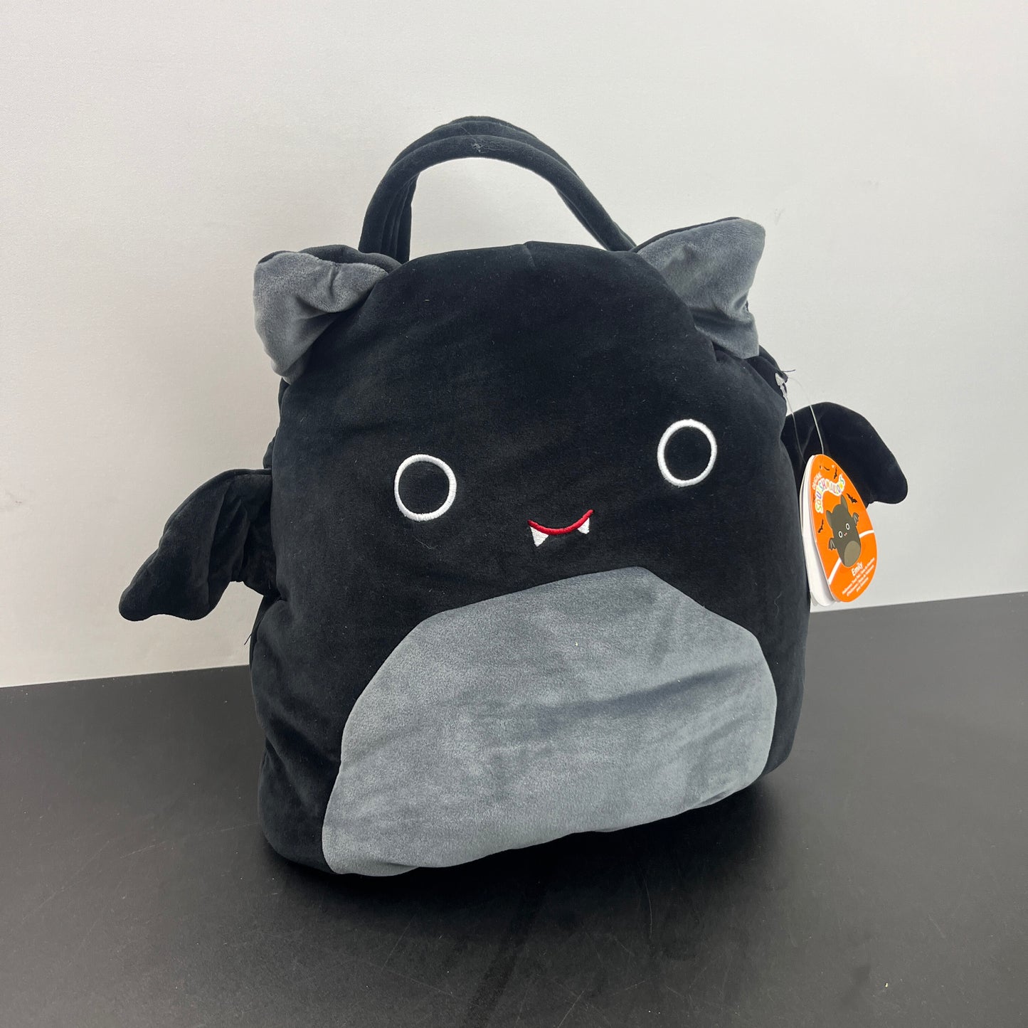 NEW with Tags - Squishmallows 16” Plush Treat Pail (Emily (Bat)) - Retail $22