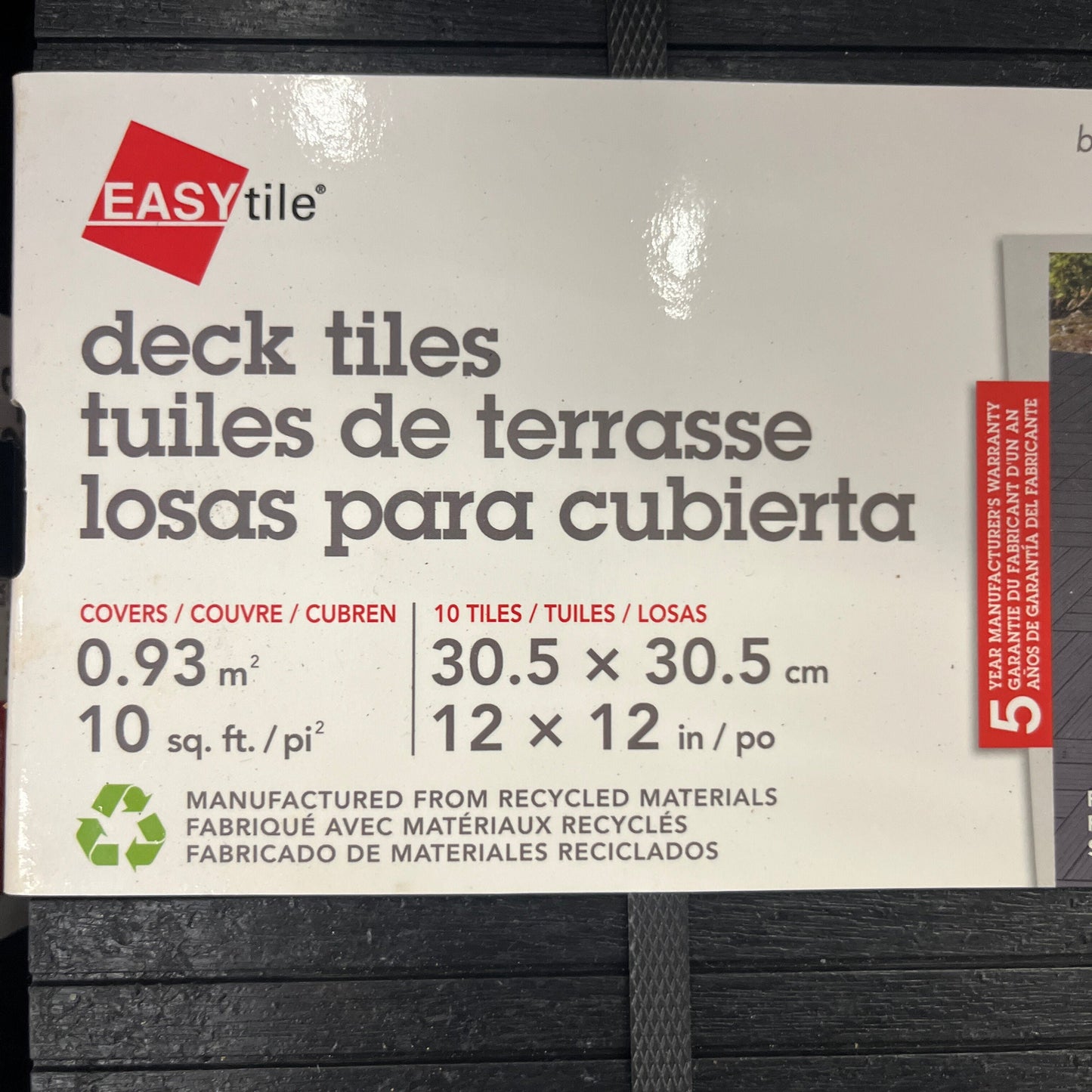 Cosmo Deck Tiles - 120 Sq Ft - Retail $240