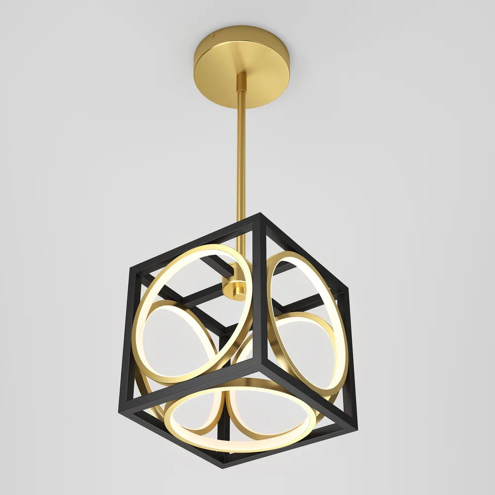NEW - Artika Astoria LED Pendant Ceiling Light, Black & Gold - Retail $105