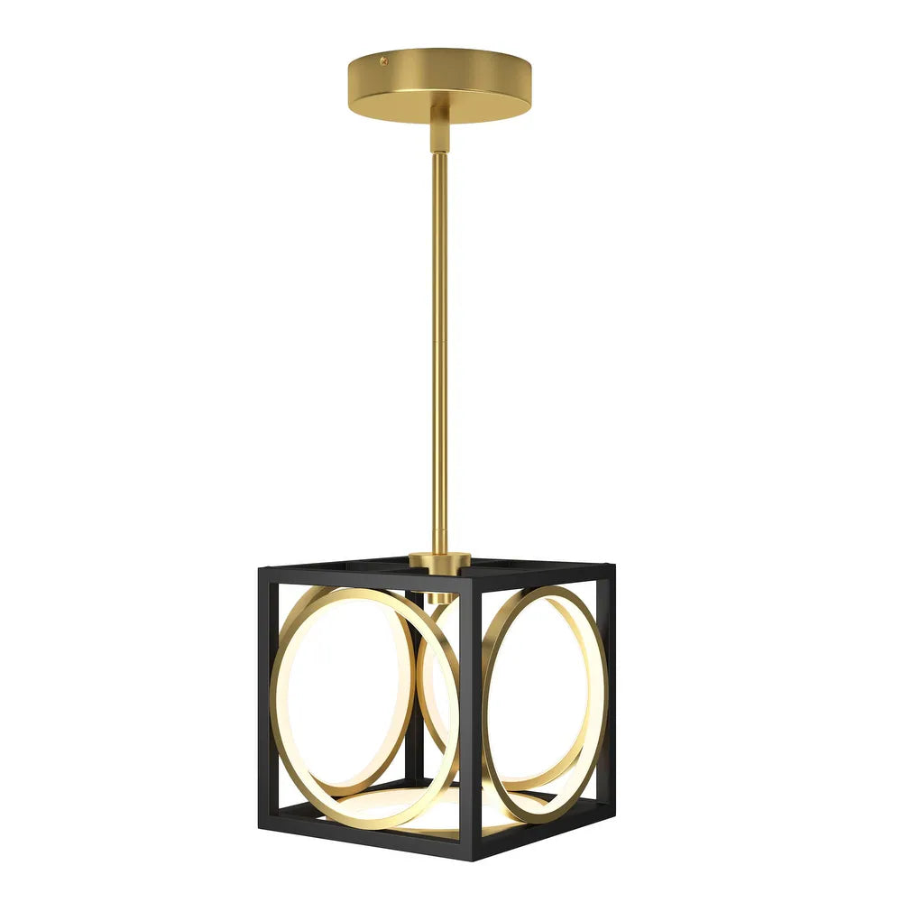 NEW - Artika Astoria LED Pendant Ceiling Light, Black & Gold - Retail $105