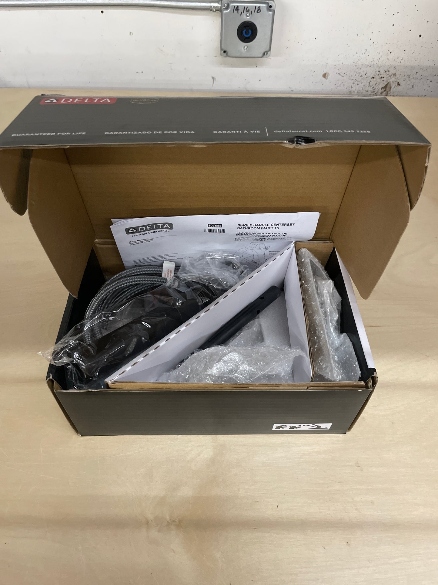 NEW - Delta Larkin Single Handle Bathroom Faucet