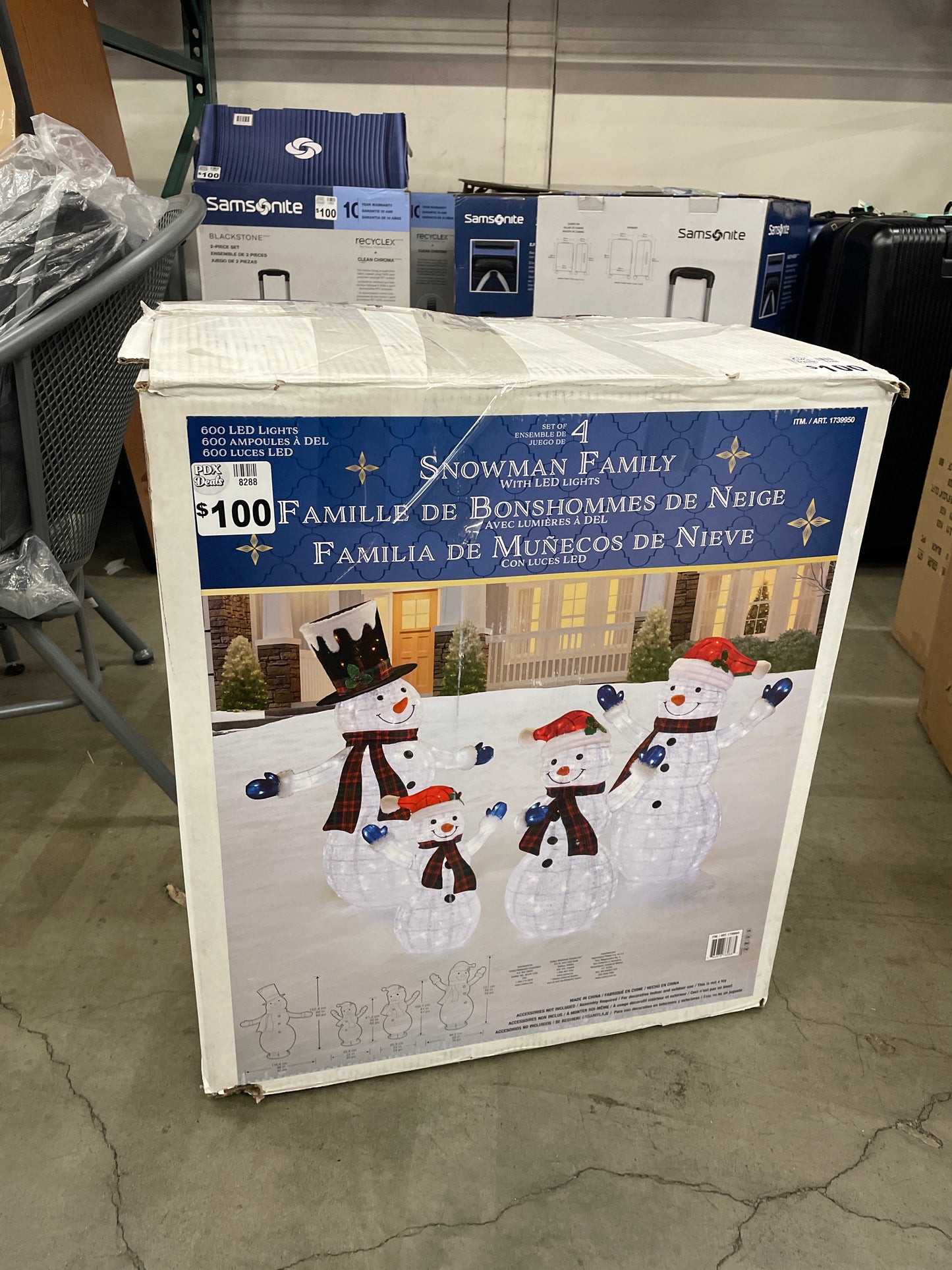 Set of 4 Snowman family