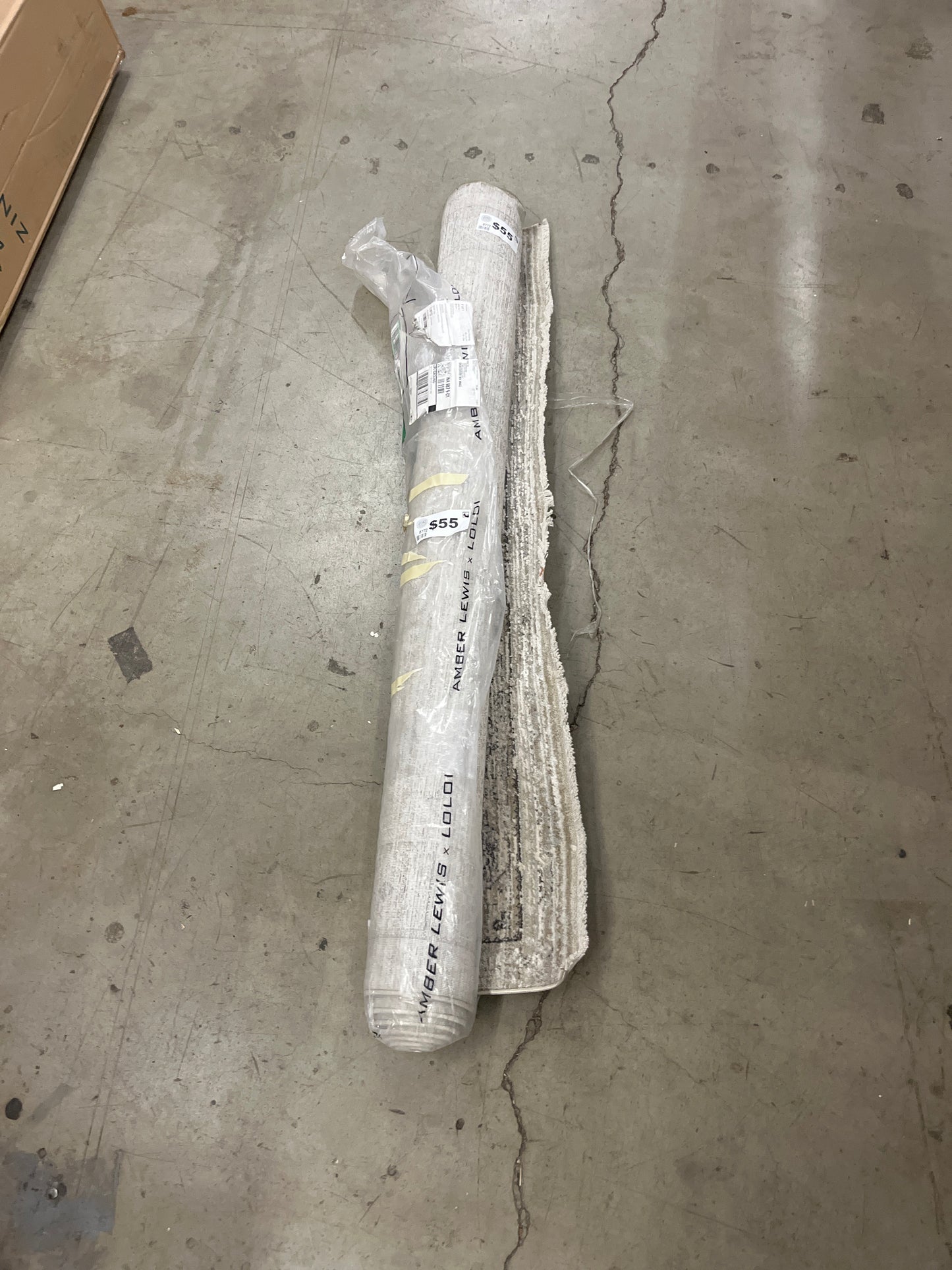 Loloi Amber Lewis Alie Collection ALE-03 Taupe/Dove 5'-3'' x 7'-9'', .13'' Pile Height, Area Rug - Retail $111