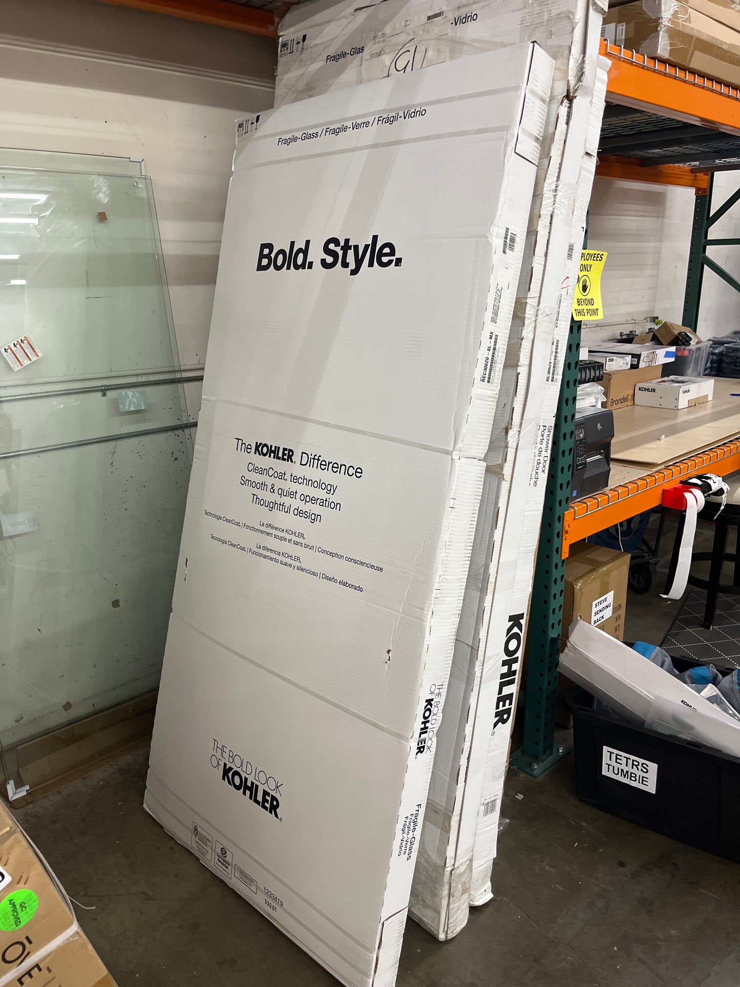 NEW Kohler Prone 76" x 60" Brushed Nickel Sliding Shower Door