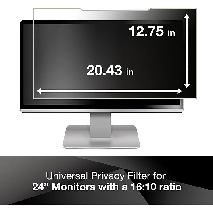 NEW - 3M Anti-Glare Privacy Filter for 24" Widescreen Monitor, 16:10 Aspect Ratio (PF240W1B) - Retail $109