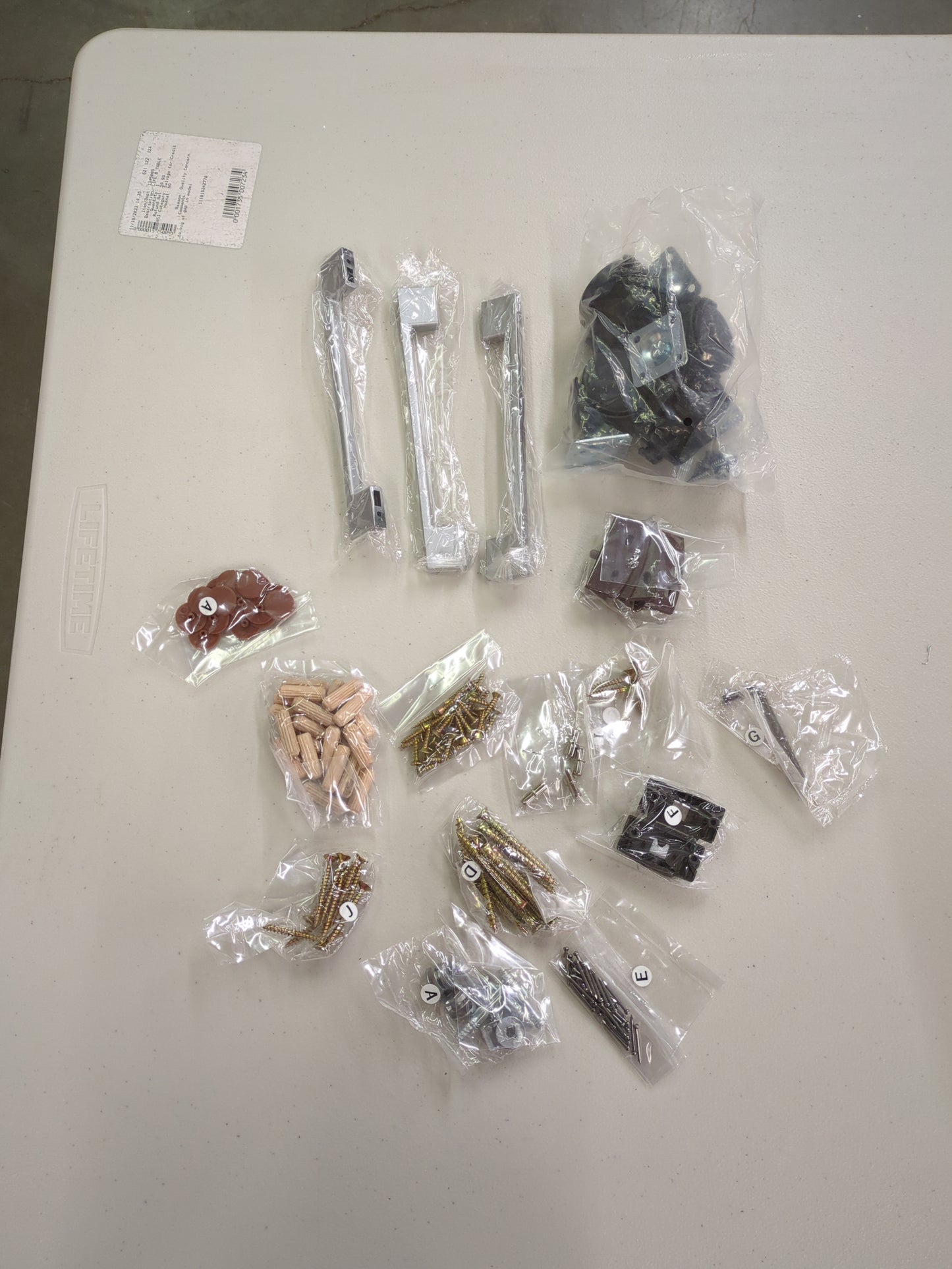 NEW - Hodedah Kitchen Island with Spice Rack, Towel Rack & Drawer, Cherry - Retail $74