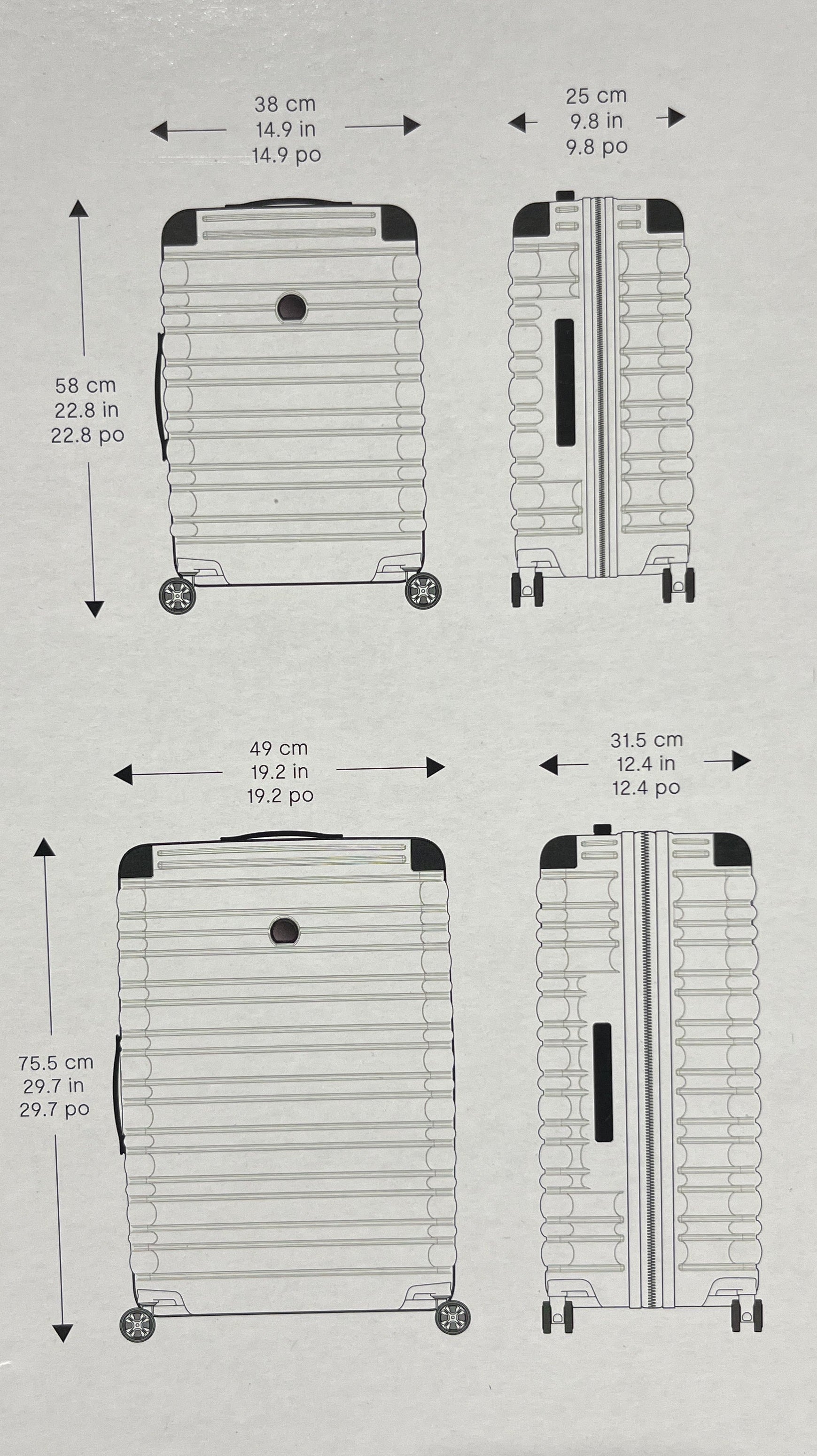 Delsey Paris Black Hardside Luggage Set – PDX Deals