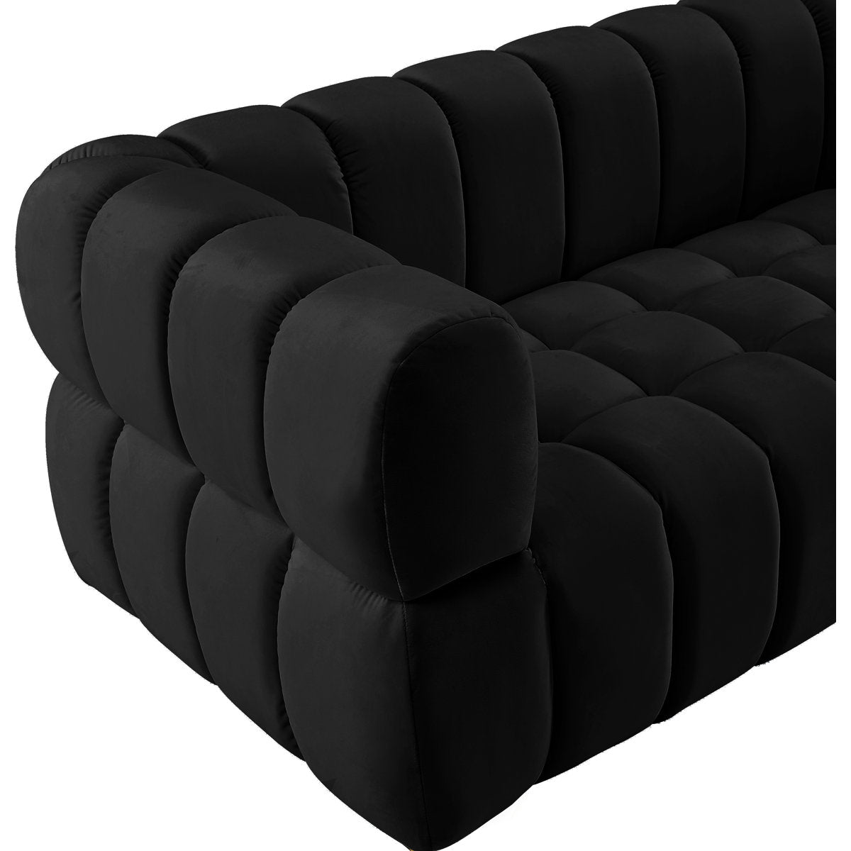 Carlan 91" Velvet Tuxedo Arm Sofa