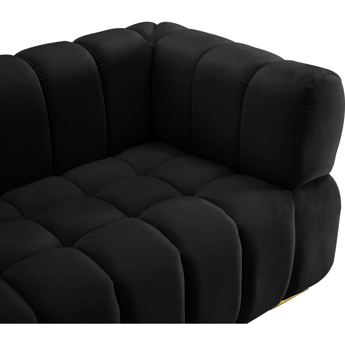 Carlan 91" Velvet Tuxedo Arm Sofa