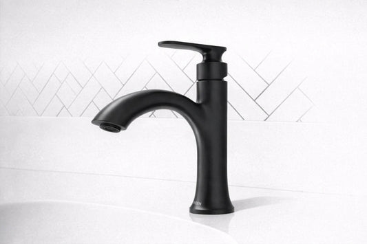 NEW - Moen Ellicott Single Hole Bathroom Faucet In Matte Black