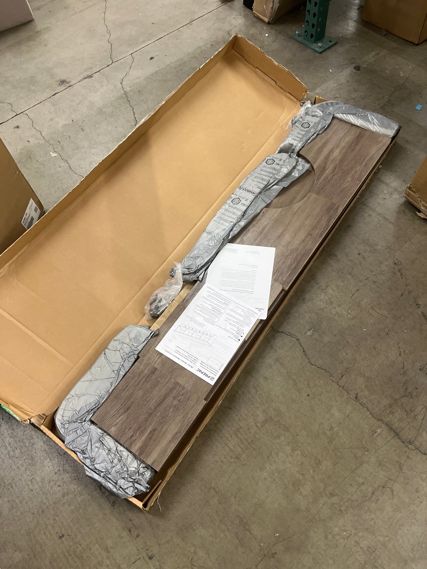 NEW - Prepac Drifted Gray 60" Contemporary Wall Mounted Coat Rack, Coat Hooks Wall Mount with 4 Shelves, Ideal for Hallway or Entryway Storage Solution, 11.5"D x 60"W x 16.5"H - Retail $99