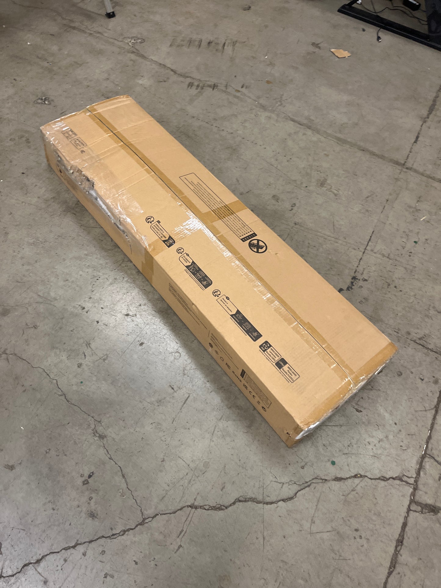 Seang Electric Standing Desk With Adjustable Height, 48x24 Inch, Sit Stand With Splice Board for Home Office Computer Workstation, Black Frame/Black Top