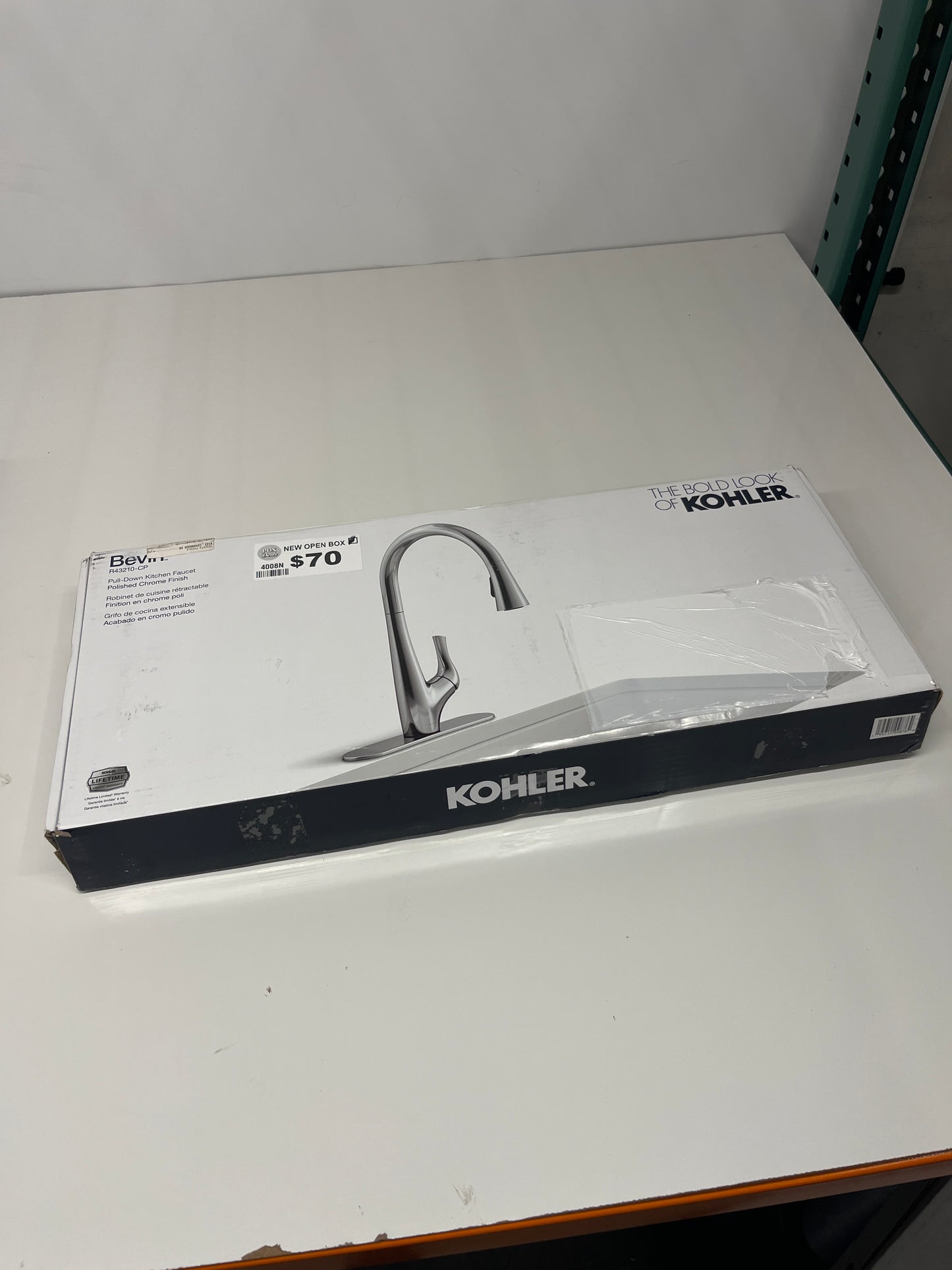 NEW - Kohler Bevin - Chrome - Pull-Down Kitchen Faucet