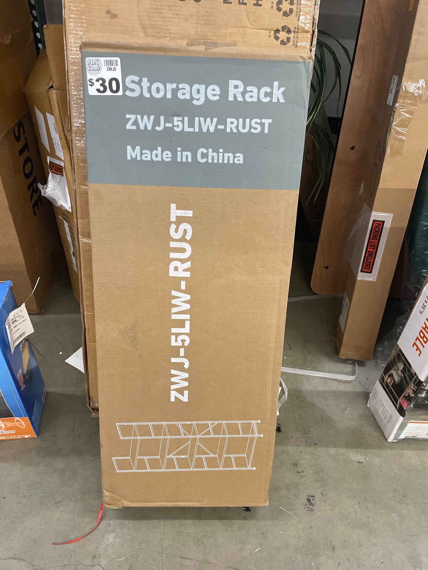 NEWBULIG Bookshelf, Bookcase with 5 Tiers, Metal Frame Bookcase, Tall Bookcase Storage Organizer, Modern Bookcase Open Shelves Display Rack for Home, Office, Living Room, Bedroom, Rust - Retail $0