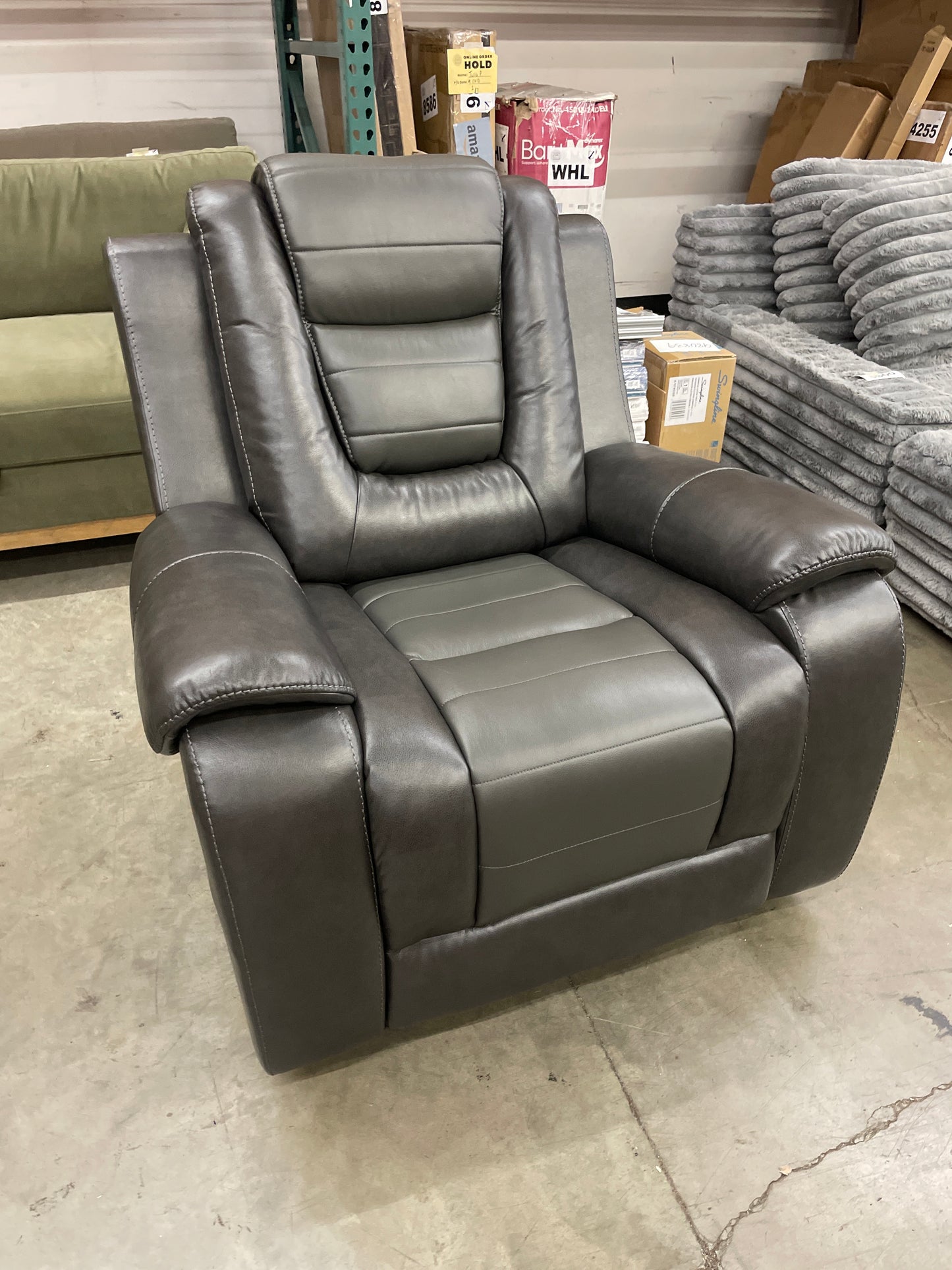 Lexicon Matteo Glider Recliner, Two-Tone Gray - Retail $421