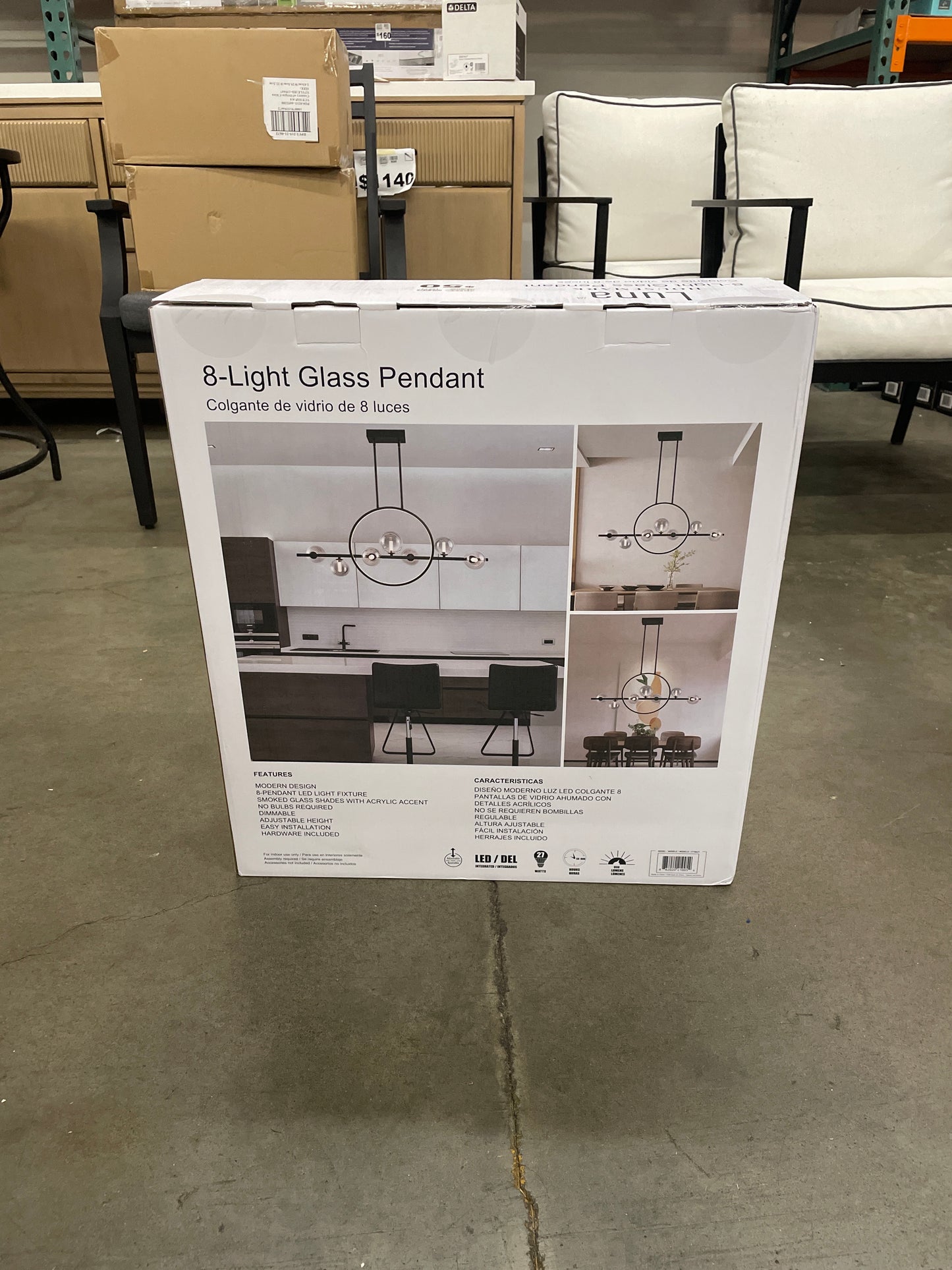 Housemark Luna 8-light LED Island Pendant Light