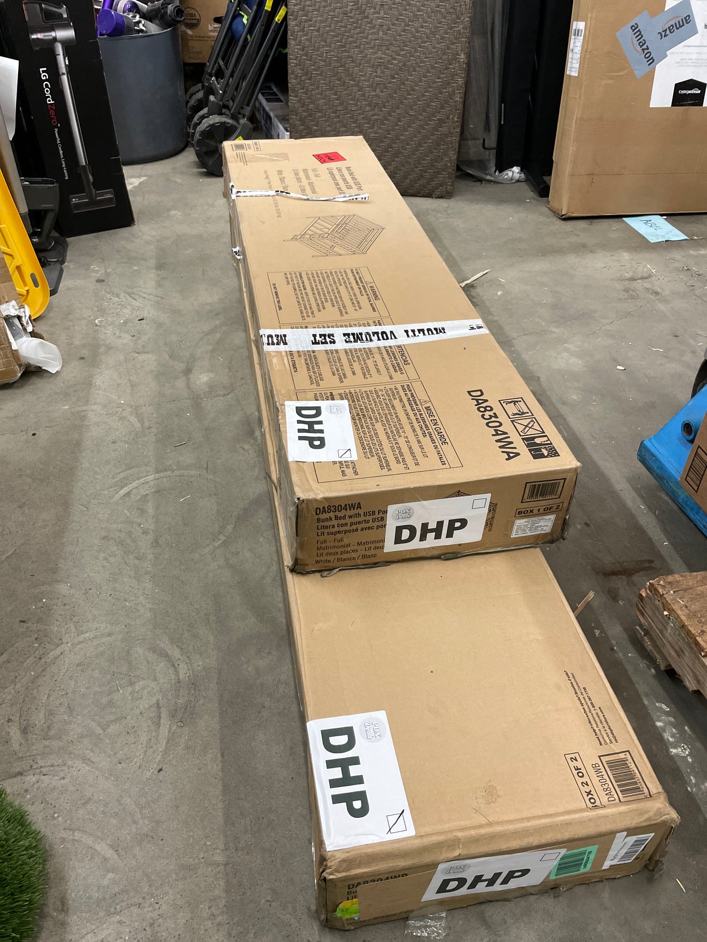 New - DHP Dorel Living Moon USB, Full, White Bunk Bed - Retail $524