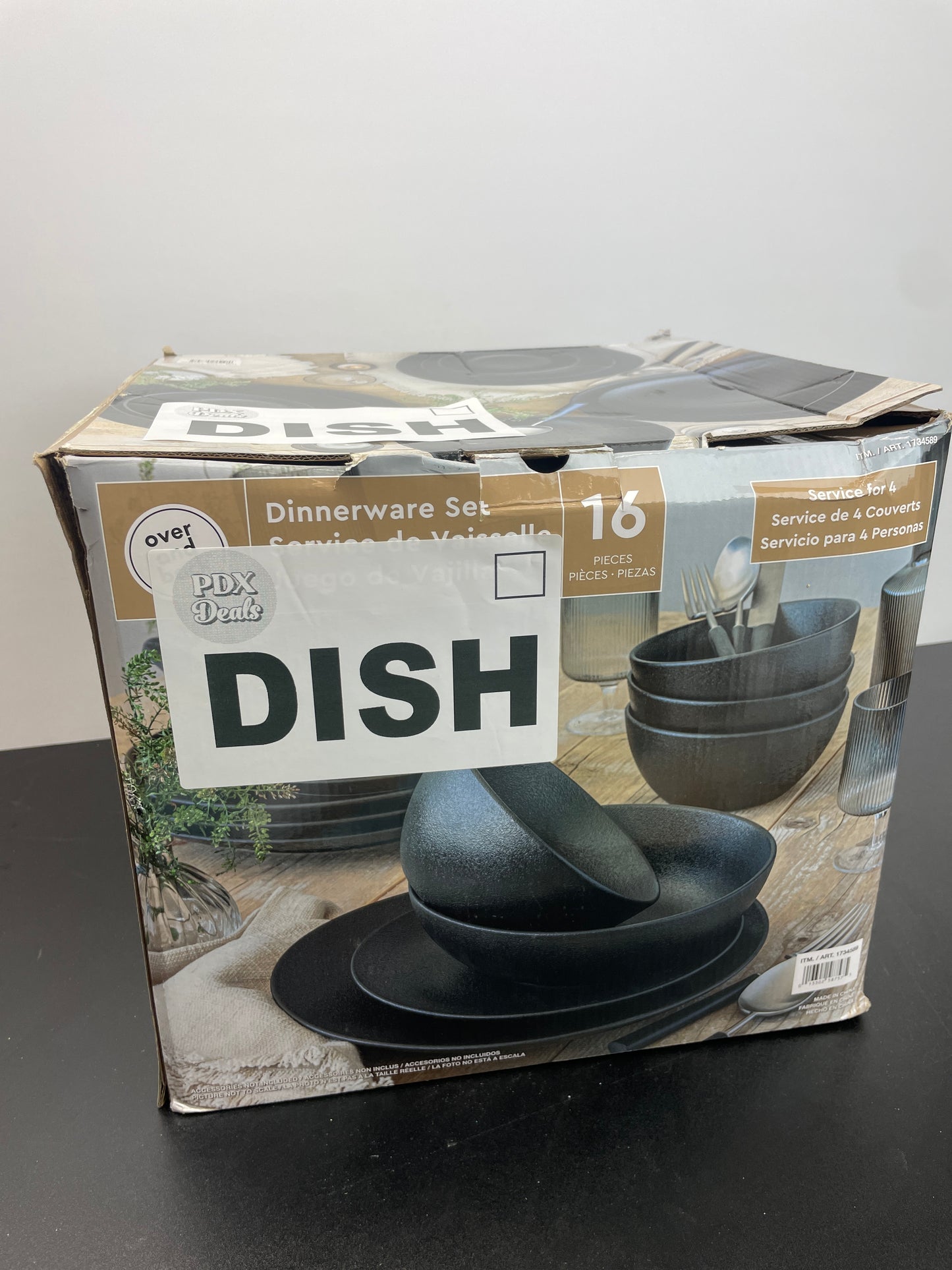 NEW - Over & Back Stonewear Dinnerwear 16 Piece Set