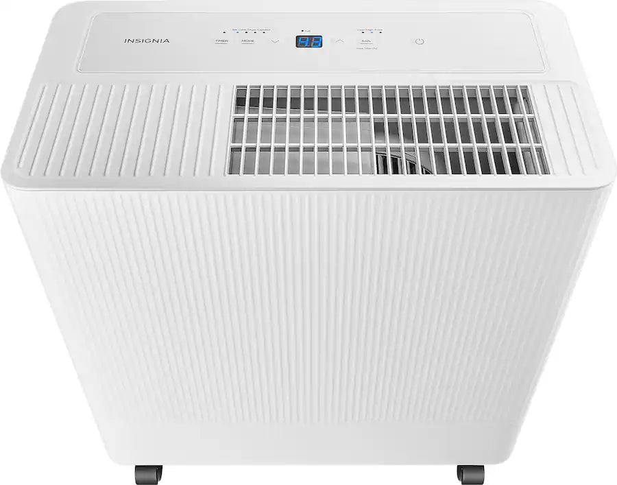 Insignia - 3,000 Sq. Ft. 50-Pint Portable Dehumidifier - White