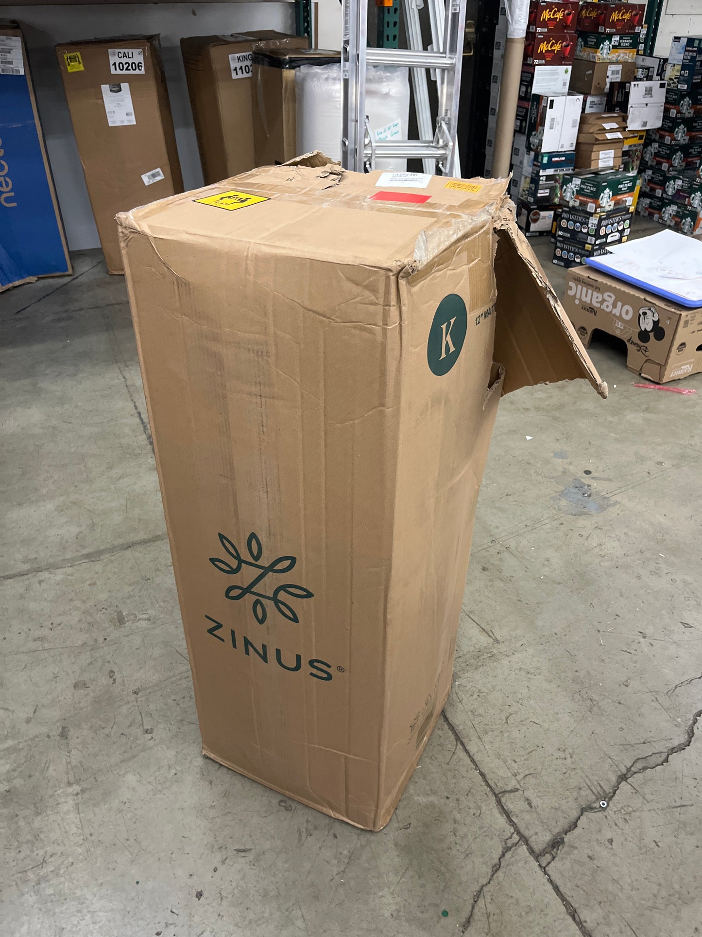 ZINUS 12 Inch KING Green Tea Essential Memory Foam Mattress [New Version], King, Fiberglass Free, Medium Feel, Breathable Airflow Memory Foam, Certified Safe Foams & Fabric, Mattress in A Box