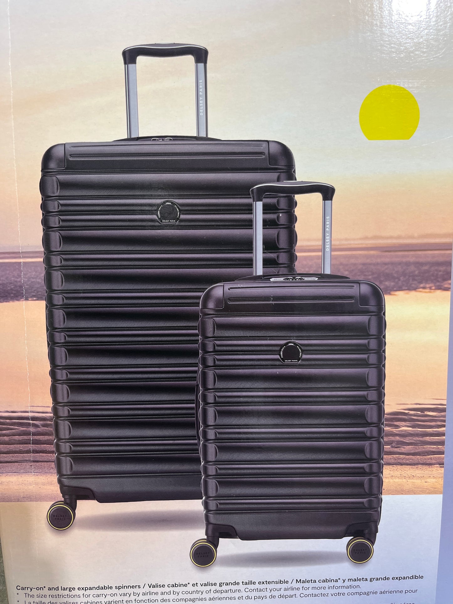 Delsey Paris Black Hardside Luggage Set