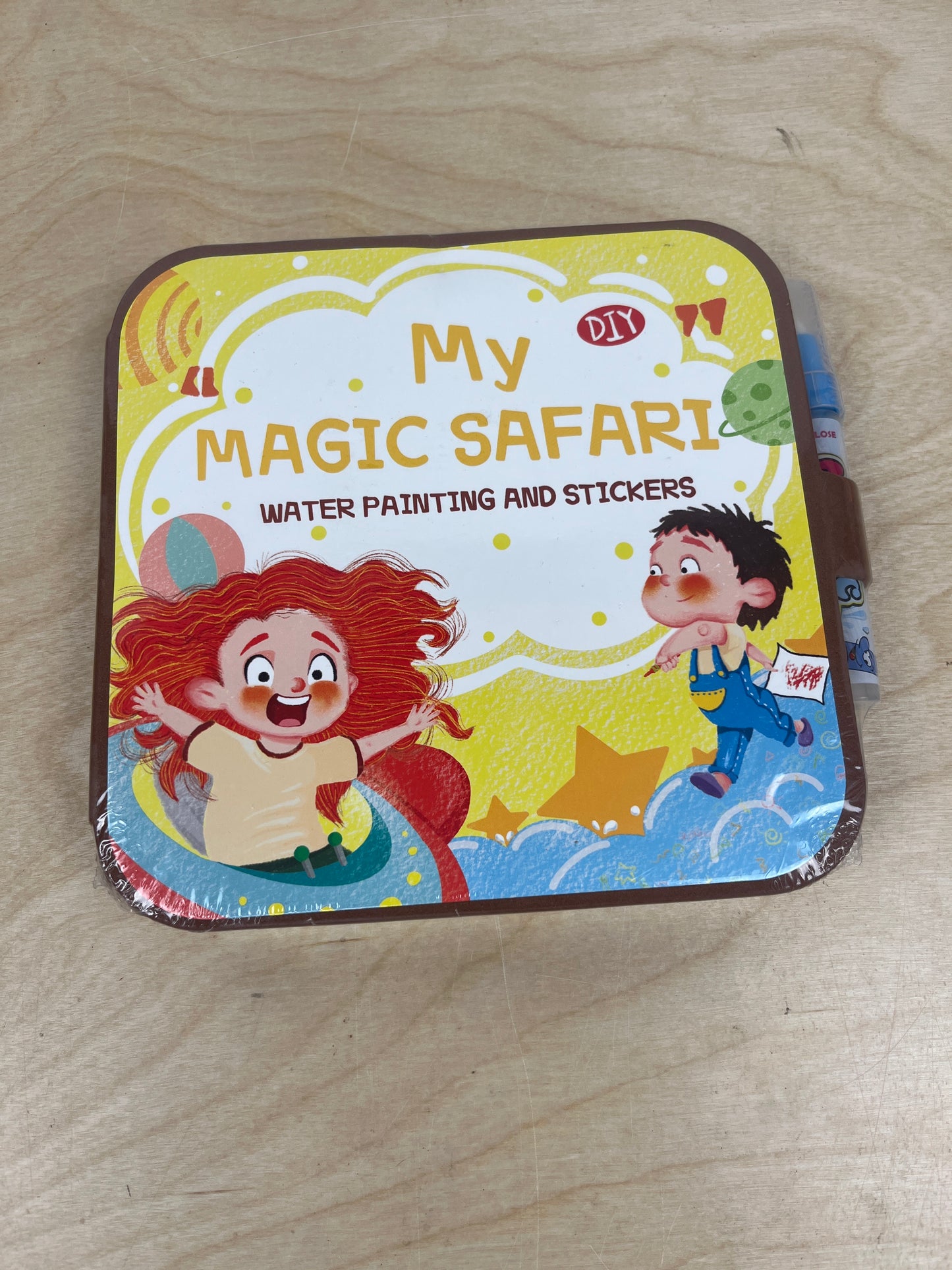 2-in-1 Busy Board Montessori Toys for Toddlers, Reusable Water Painting Books