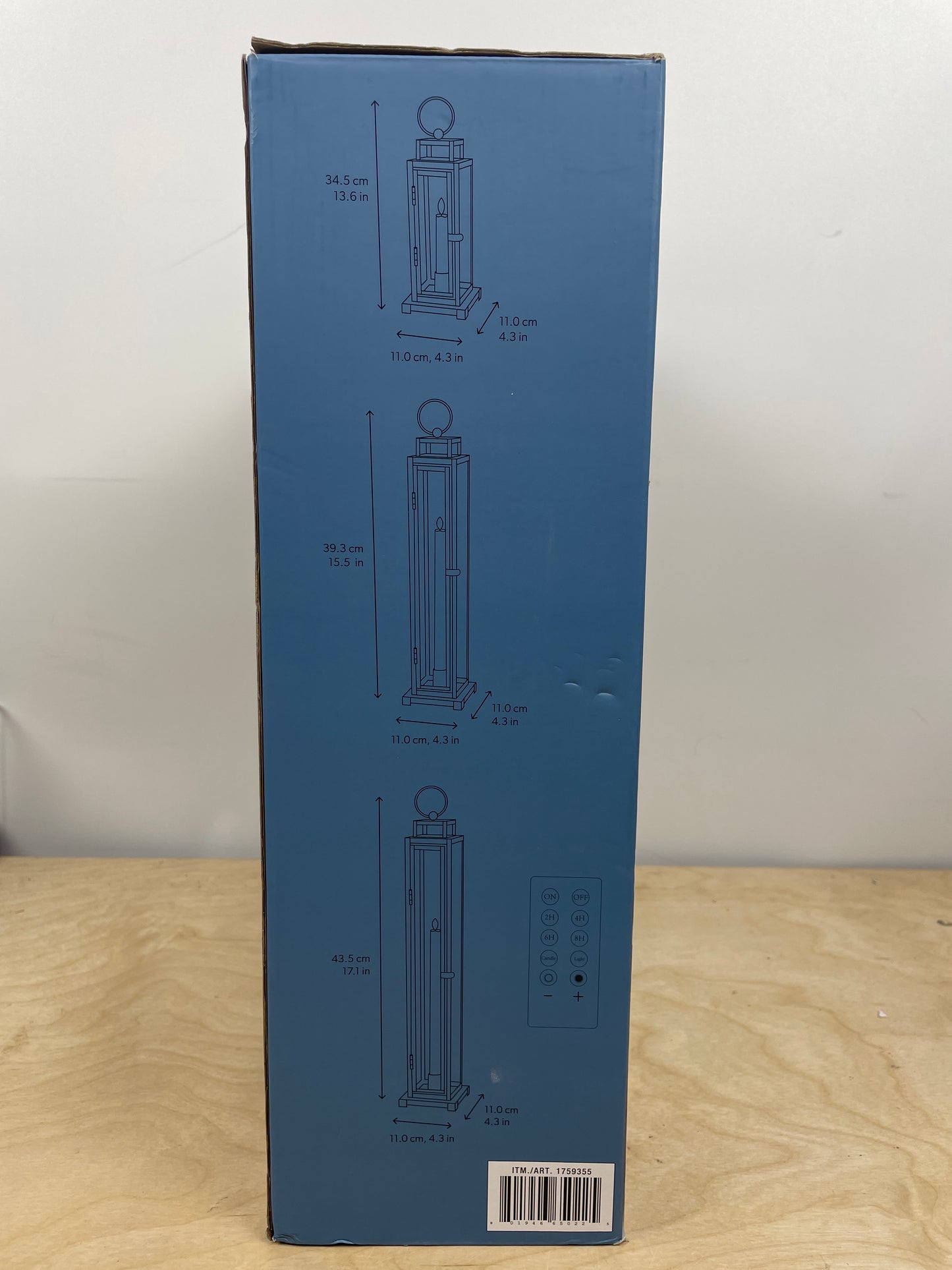 Tower Lantern 3 Pack LED Tapered Candle, Black Finish