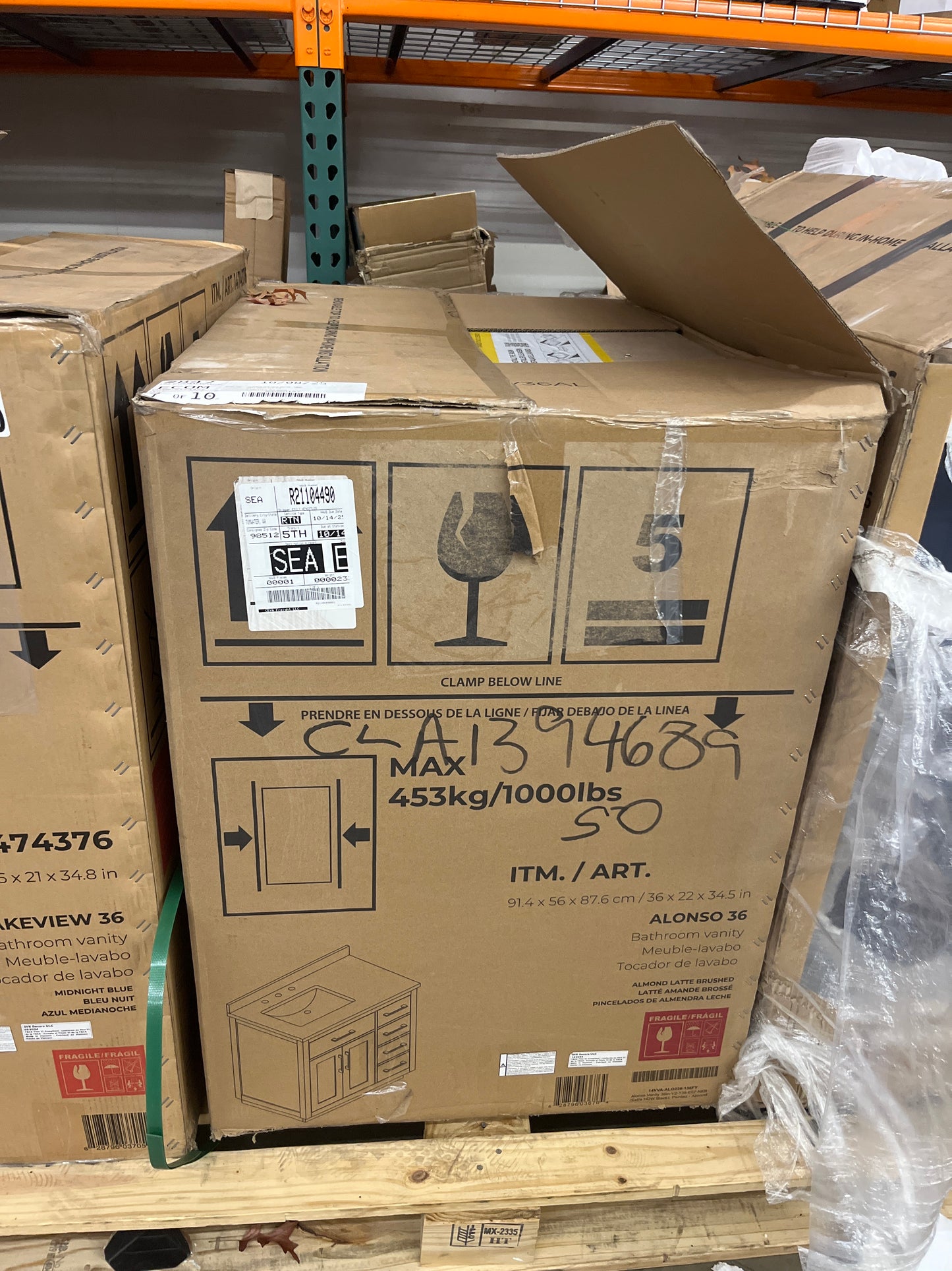 NEW - OVE Decors Alonso 36" Bath Vanity in Almond Latte