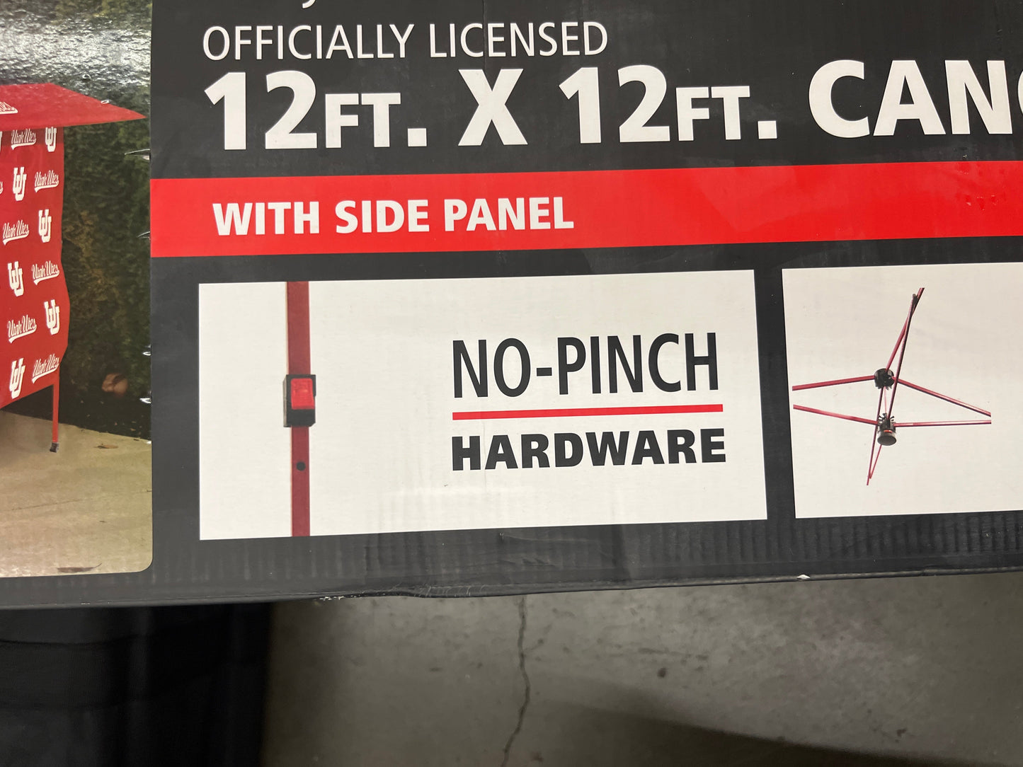 NEW - Logo Brands Utah 12 ft x 12 ft Canopy with Side Panel