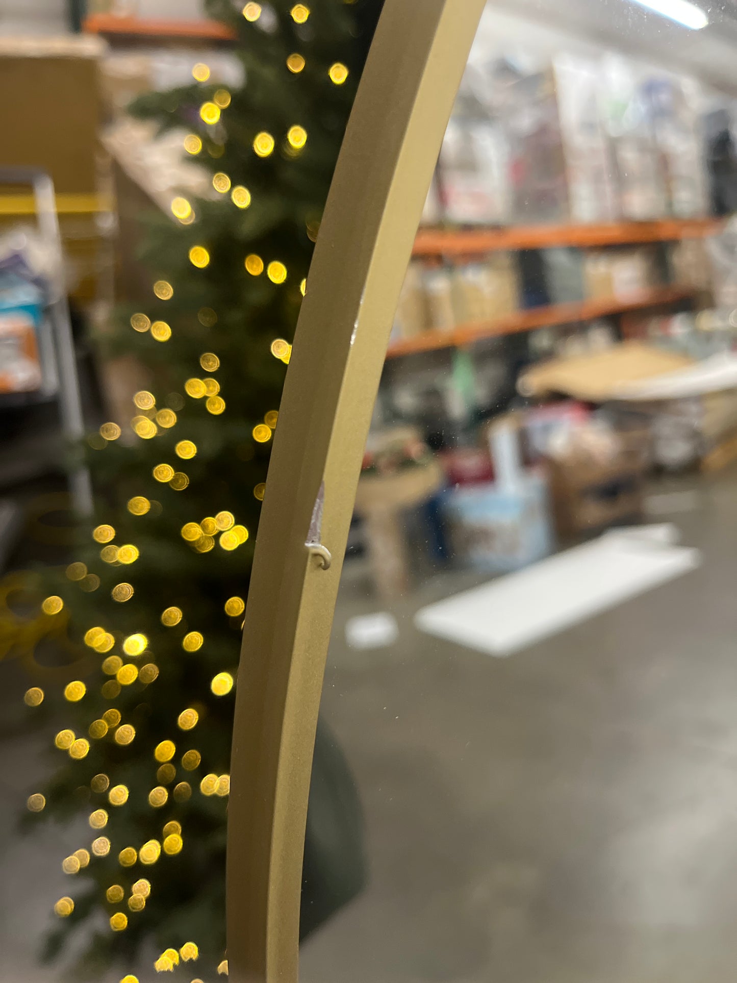 Antok Arched Full Length Mirror, 76"x34" Arched Floor Mirror, Glassless Mirror Full Length with Stand, Gold