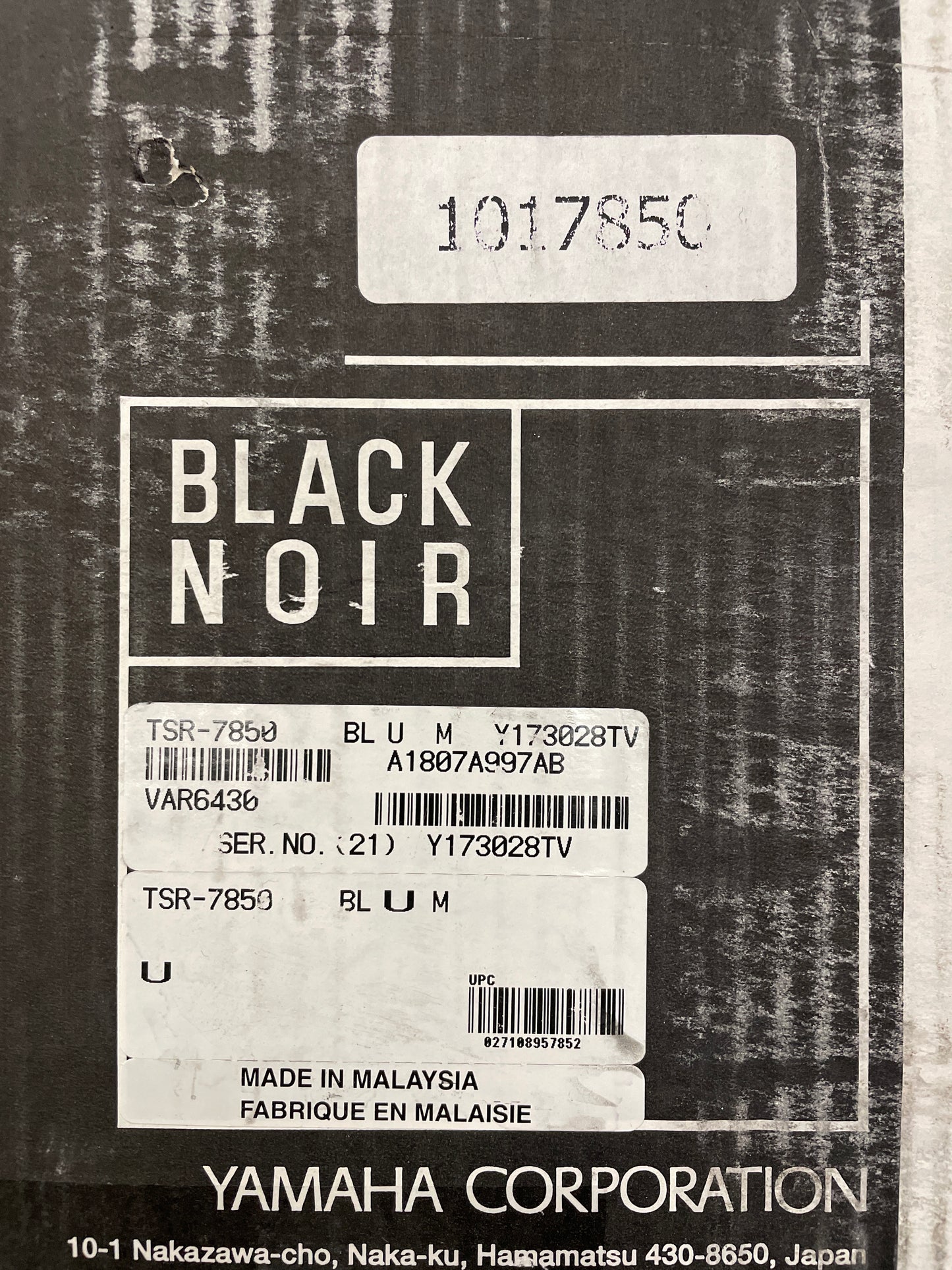 YAMAHA TSR-7850R 7.2CH Dolby Atmos DTS Wi-Fi BT 4K Receiver, Black