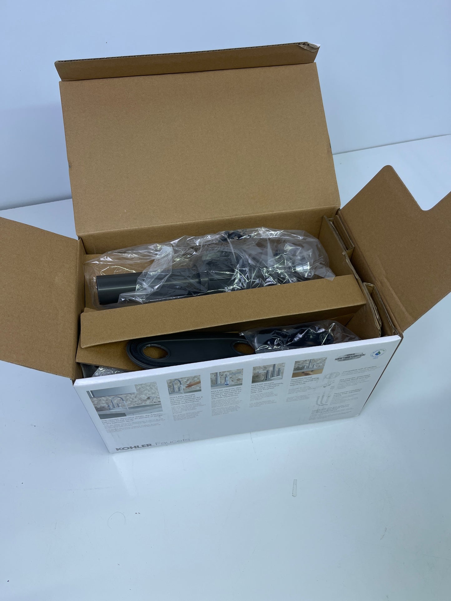 NEW - Kohler Aderlee Chrome Centerset Bathroom Faucet