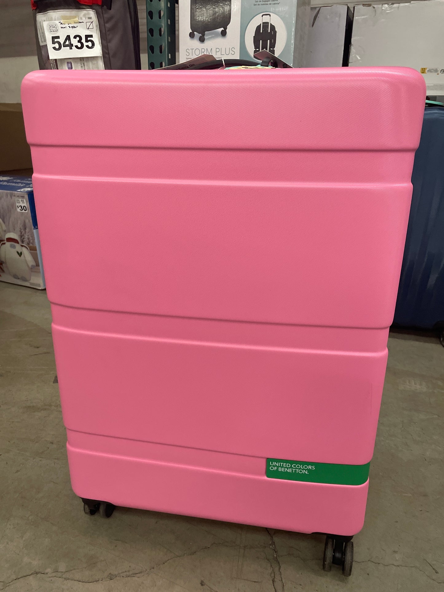 United Colors of Benetton Now Hardside Luggage with Spinner Wheels, Light Pink, 3 Piece Set 19/23/27 Inch - Retail $520