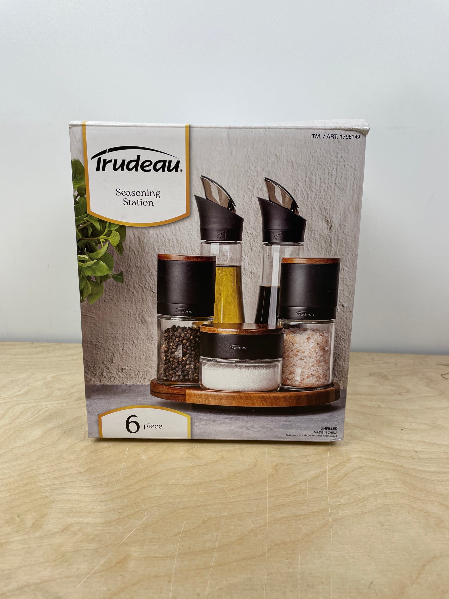Trudeau Lazy Susan Seasoning Station, 6-piece Set