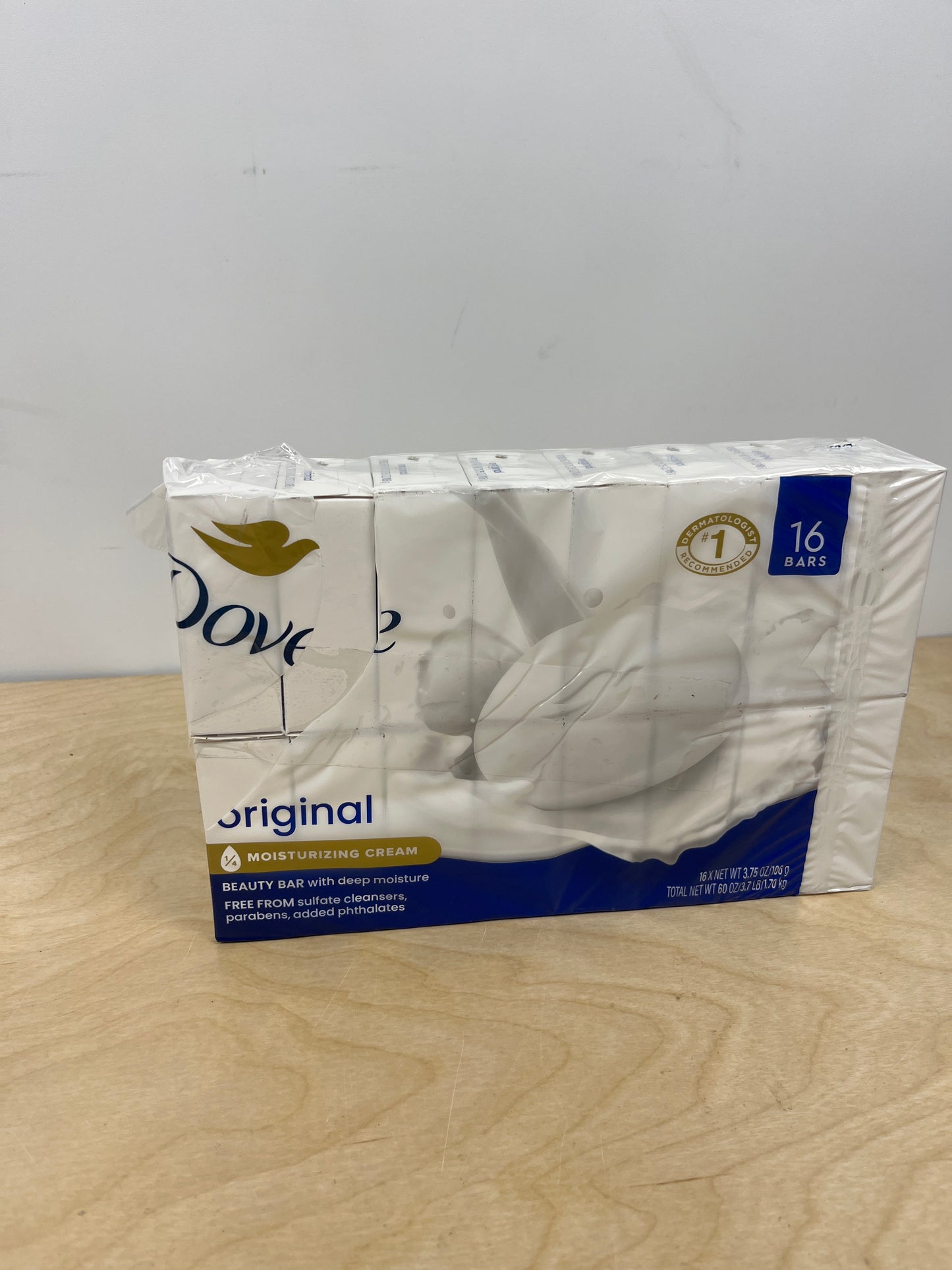 Dove Moisturizing Beauty Bar Soap Original, 3.75 oz, 16 Bars