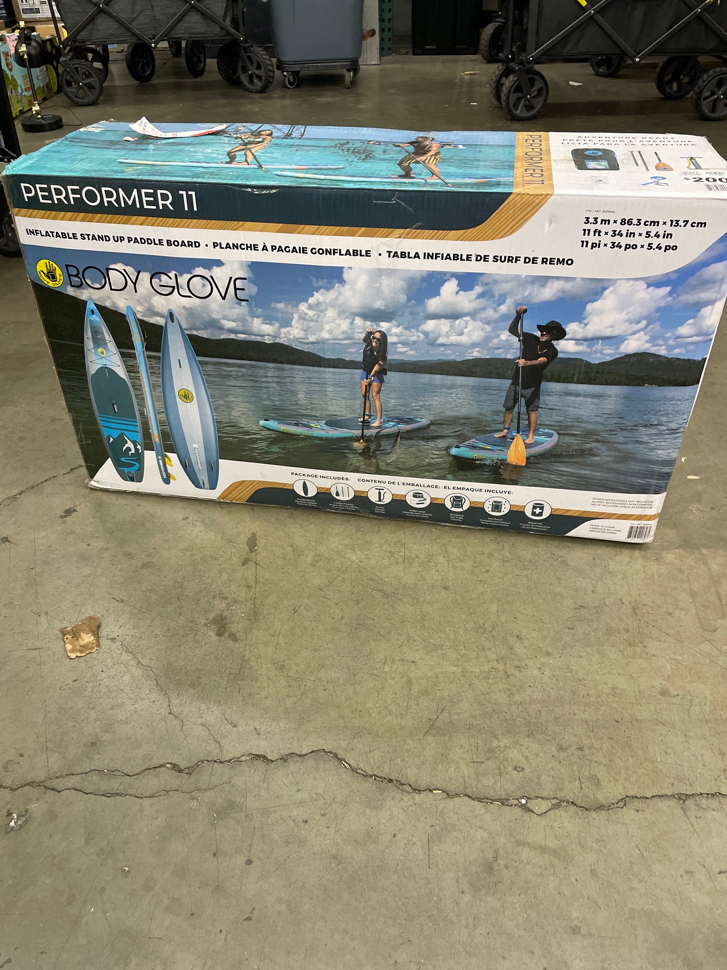 NEW - Body Glove Performer 11' Inflatable Stand Up Paddleboard Package