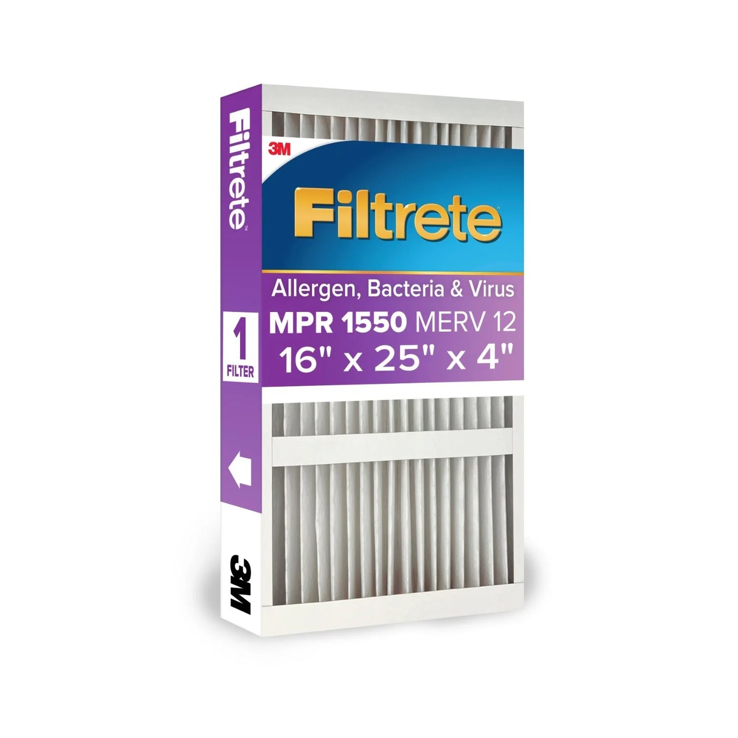 3M 16x25x4 Ultra Allergen Reduction Deep Pleat Filter