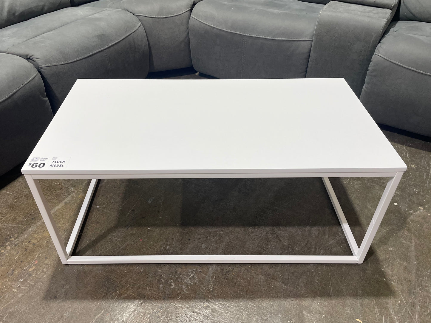 StyleWell Donnelly 42 in. White Rectangle MDF Wood Top Coffee Table