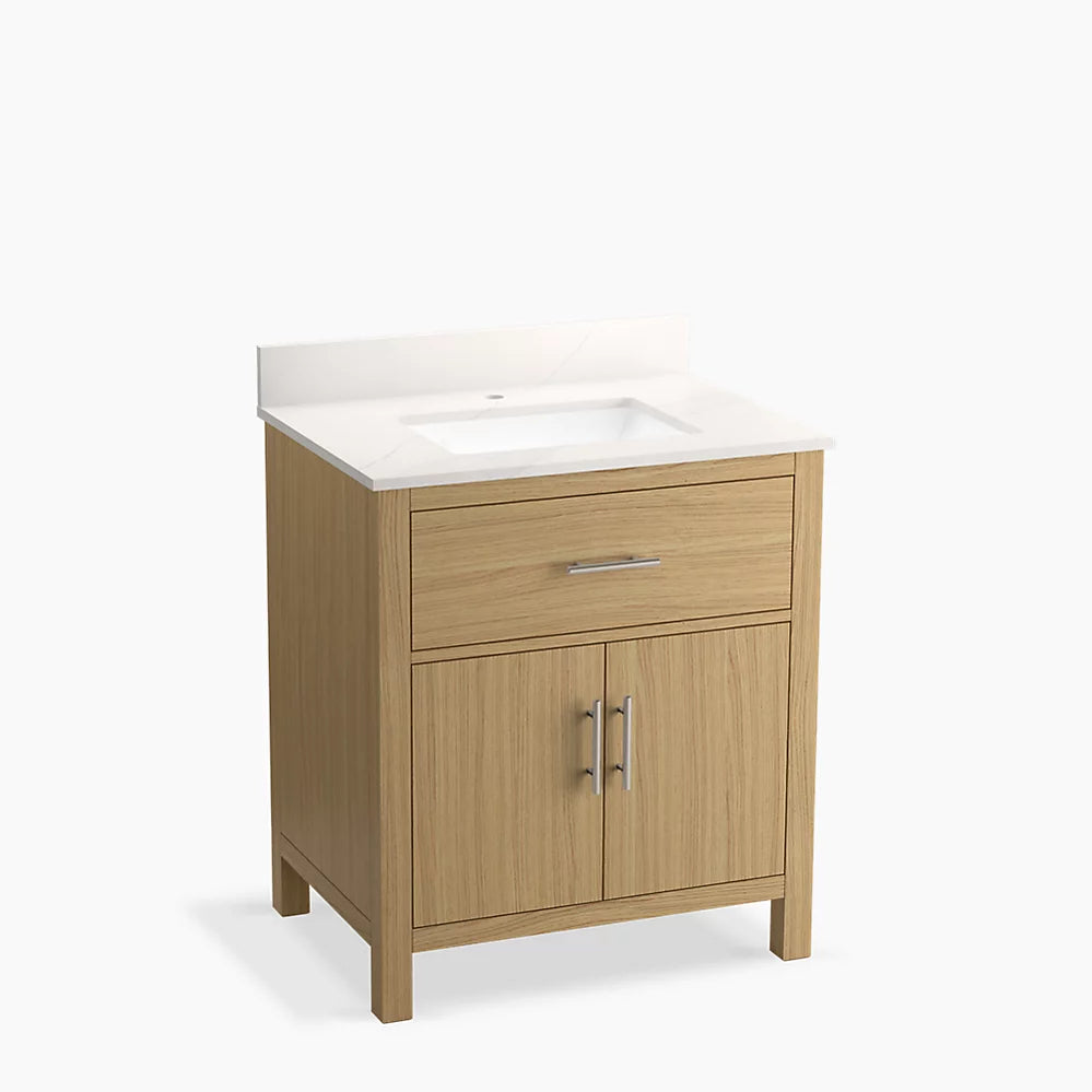 Kohler Cordate 30" bathroom vanity cabinet with sink and quartz top