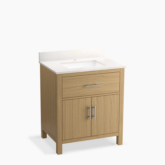 Kohler Cordate 30" bathroom vanity cabinet with sink and quartz top