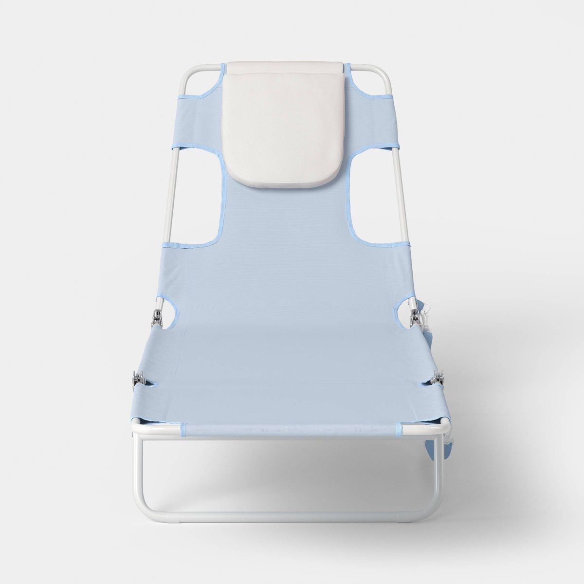 Folding Beach Tanning Chair Light Blue - Room Essentials™