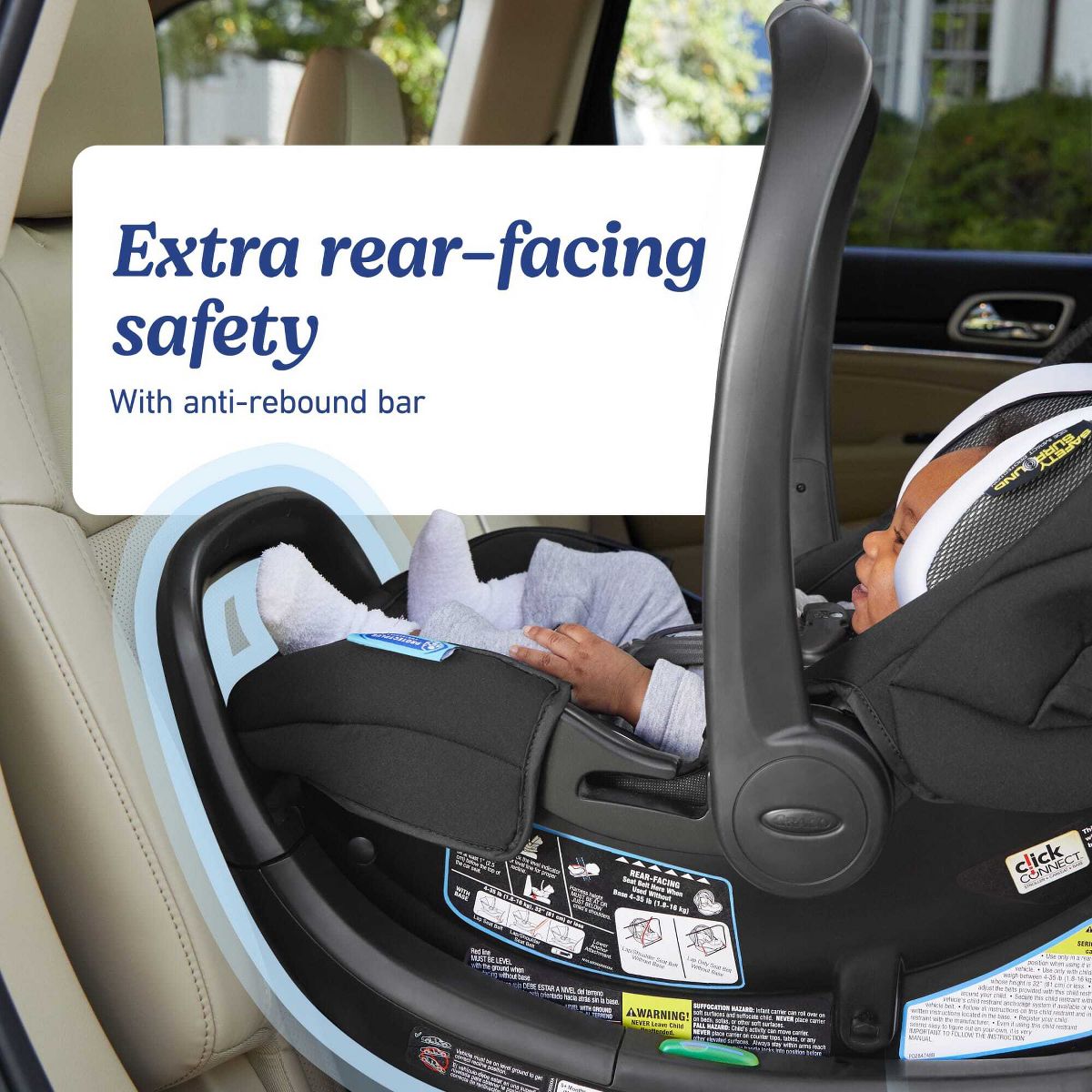Graco SnugRide SnugFit DLX Infant Car Seat Featuring Safety Surround - Jacks: Anti-Rebound Bar, LATCH Compatible, Machine Washable Seat Pad